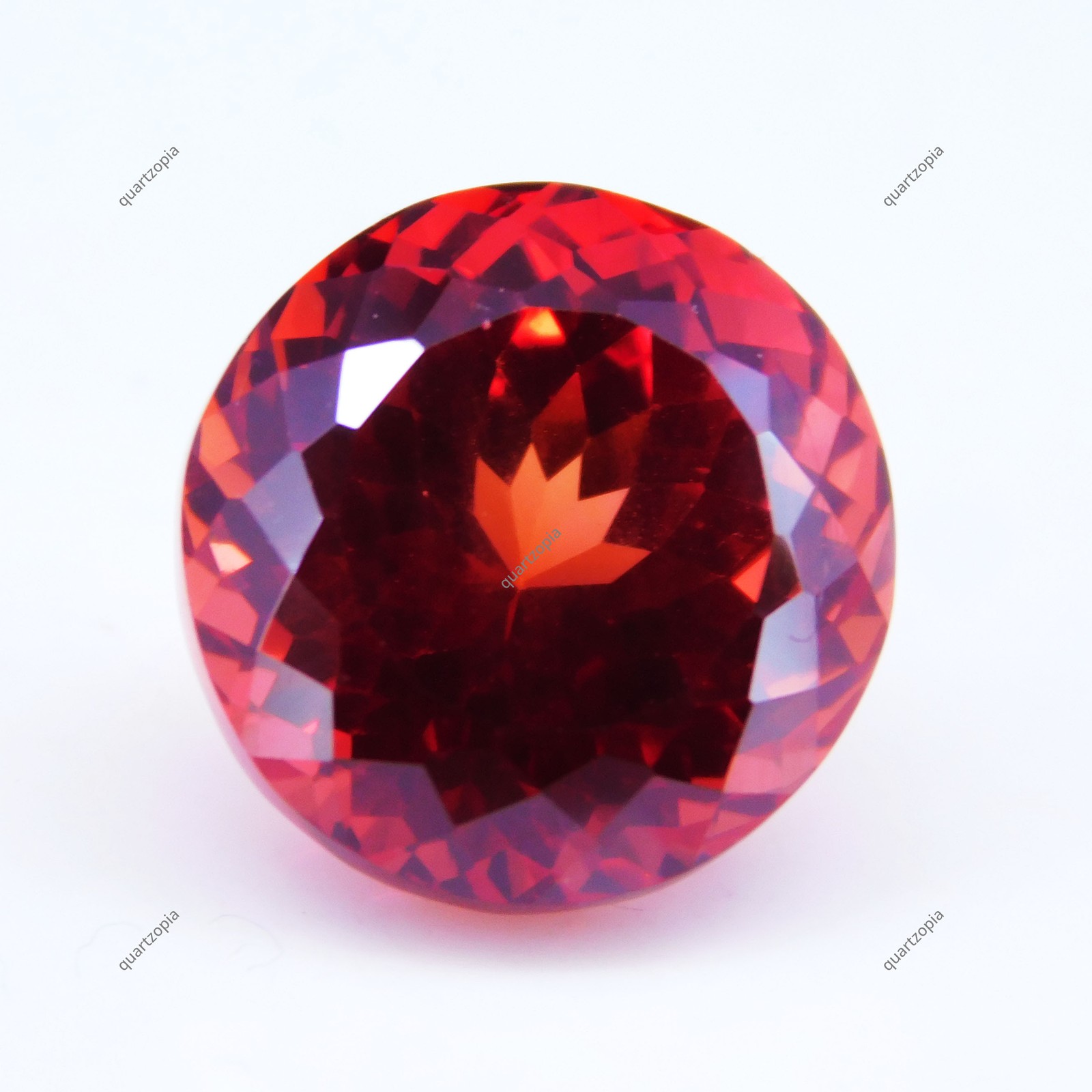 19.80 Ct Natural Padparadscha Sapphire Round Cut Certified Loose Gemstone