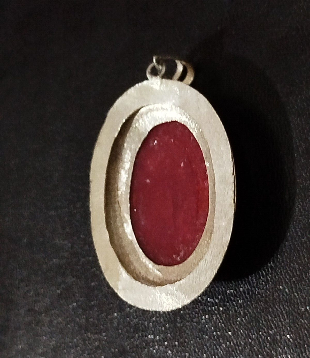 Stunning African Red Ruby Moroccan Handmade Solid Silver 23.2g 65.2mm