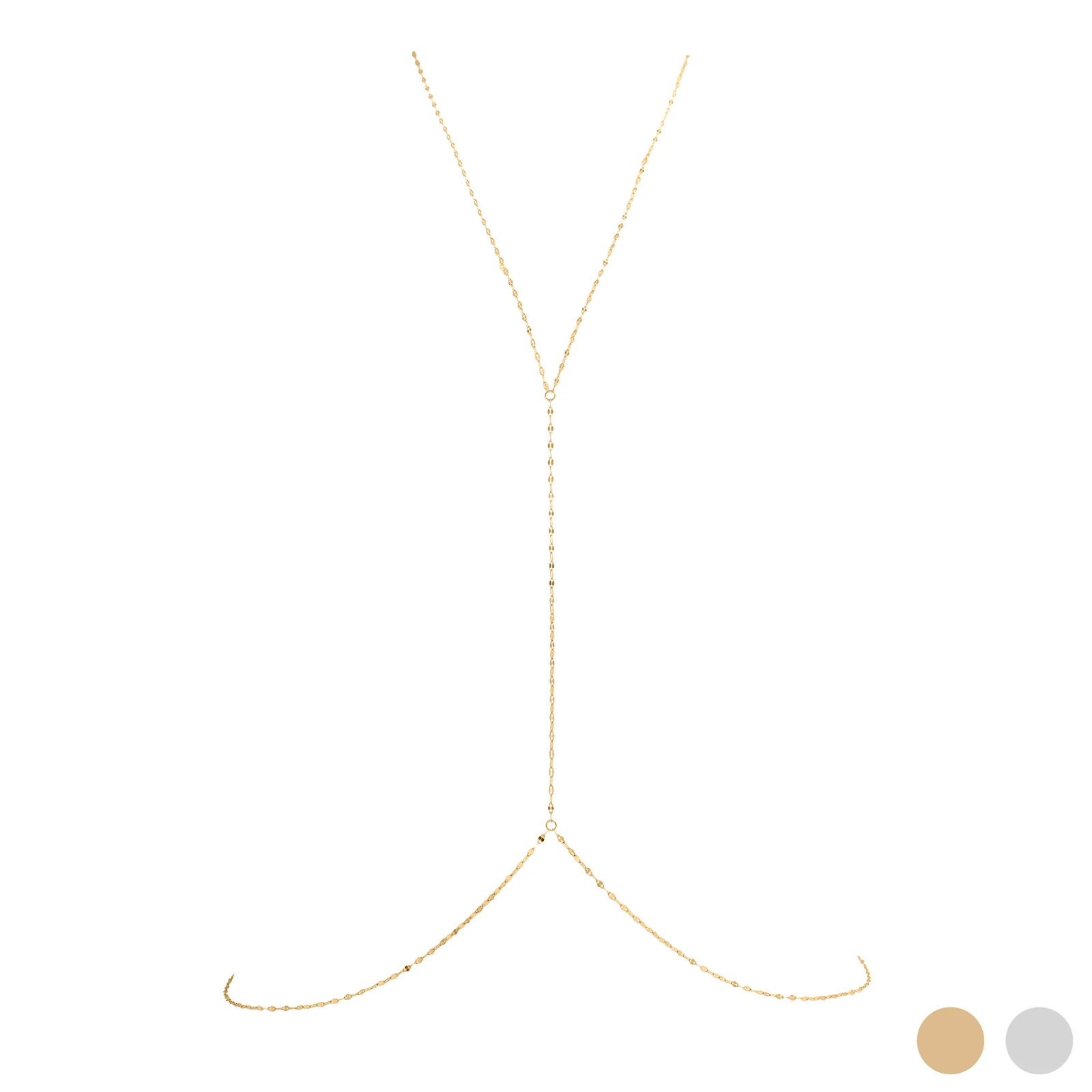 18K Gold PVD Stainless Steel Full Body Chain Lip Chain Festival Swimwear Jewelry