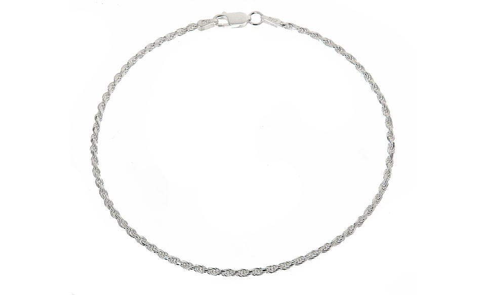 2MM Solid 925 Sterling Silver Italian DIAMOND CUT ROPE CHAIN Necklace Italy