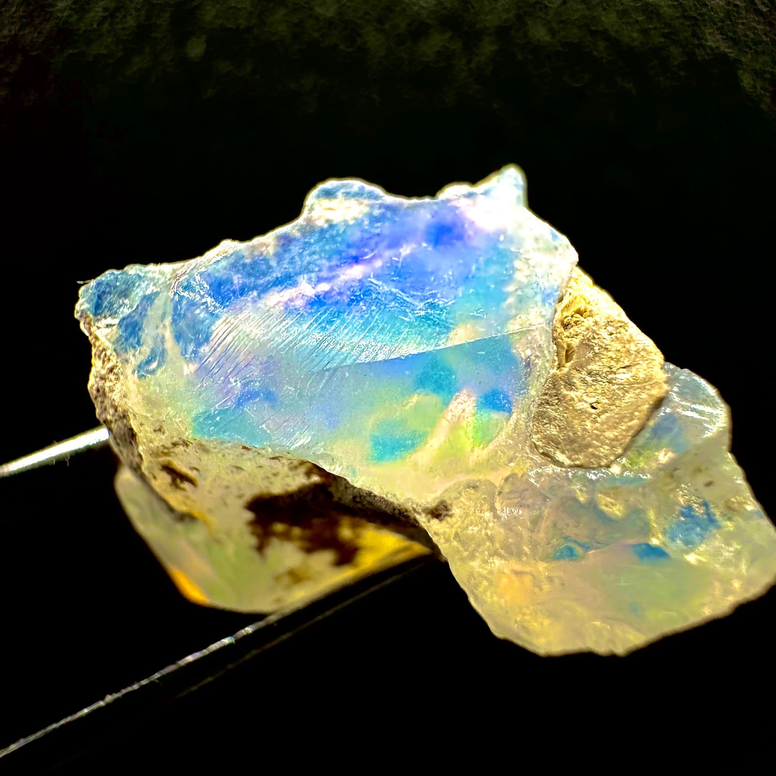 9 CT Natural Ethiopian Opal Rough, Crystal Raw Welo Fire Opal Rough Gemstone