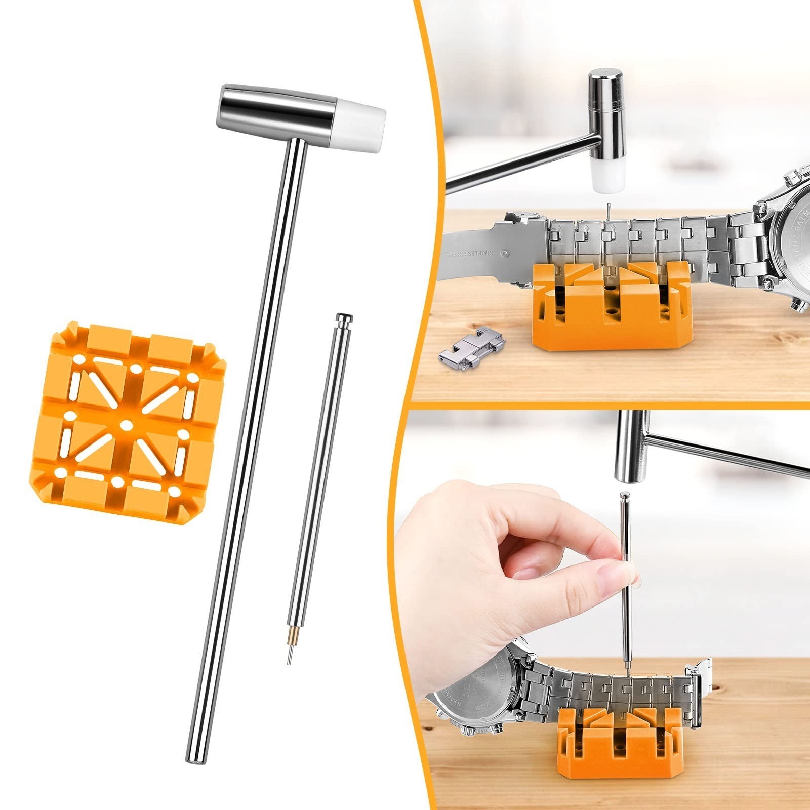 JOREST Watch Link Removal Tool Kit – 20PCS Spring Bars & User Manual