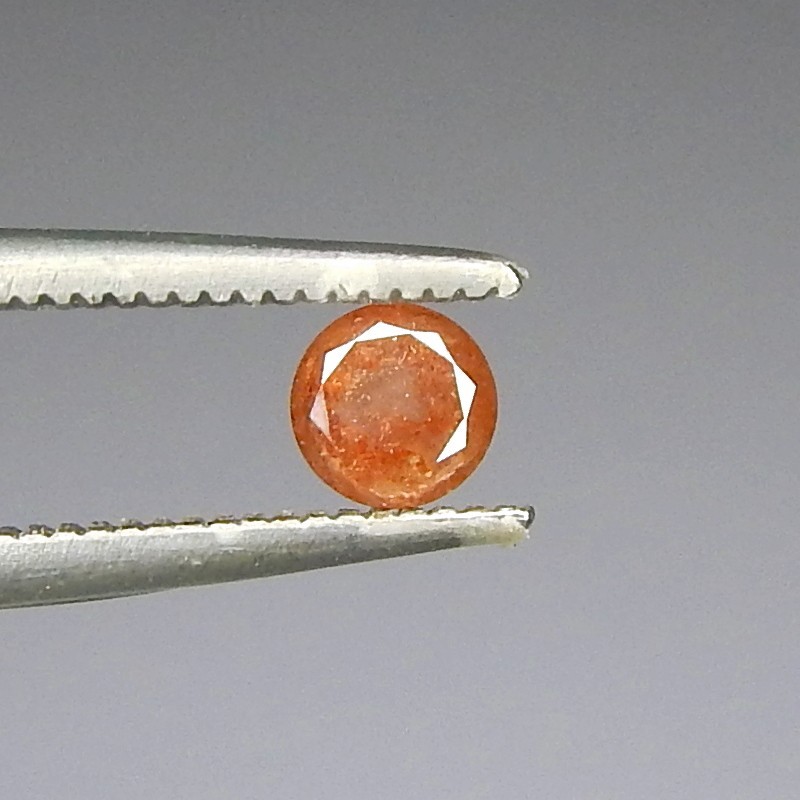 .4ct Untreated Unheated Orange Brown Diamond Natural Earth Mined Faceted Round