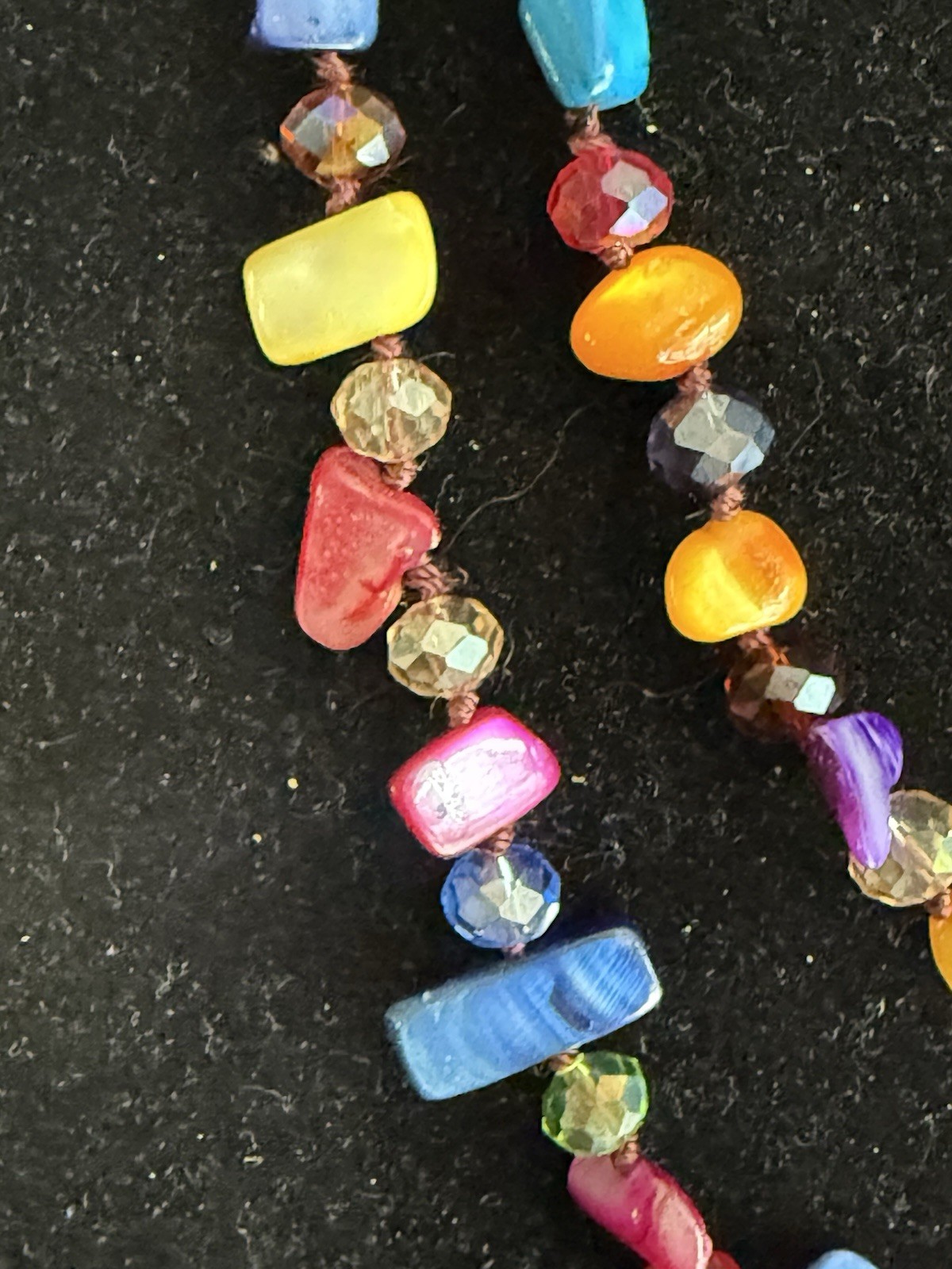 Endless Shell Chips Necklace Multi Colour No Closure