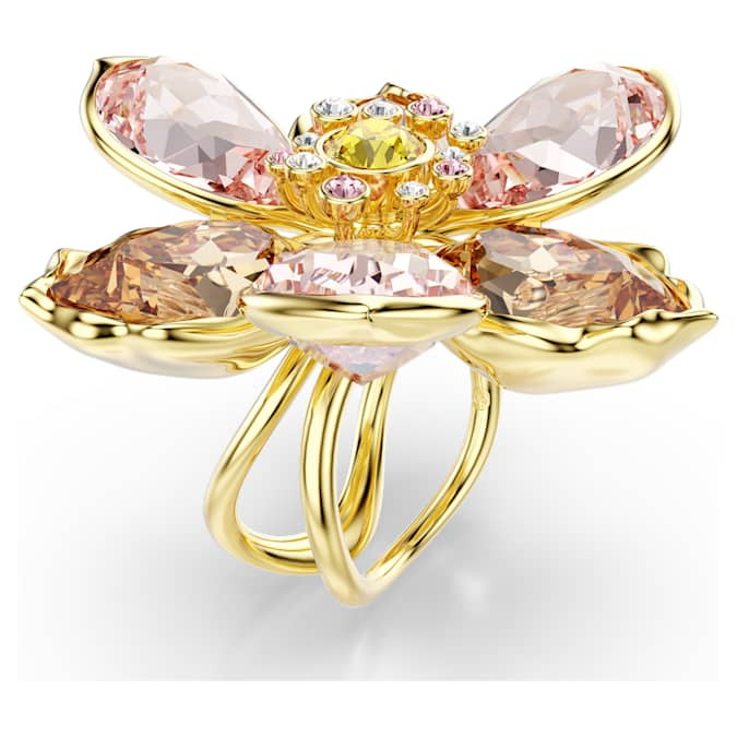 Swarovski Idyllia Ring Mixed cutting set with gemstones flowers Size: US 8