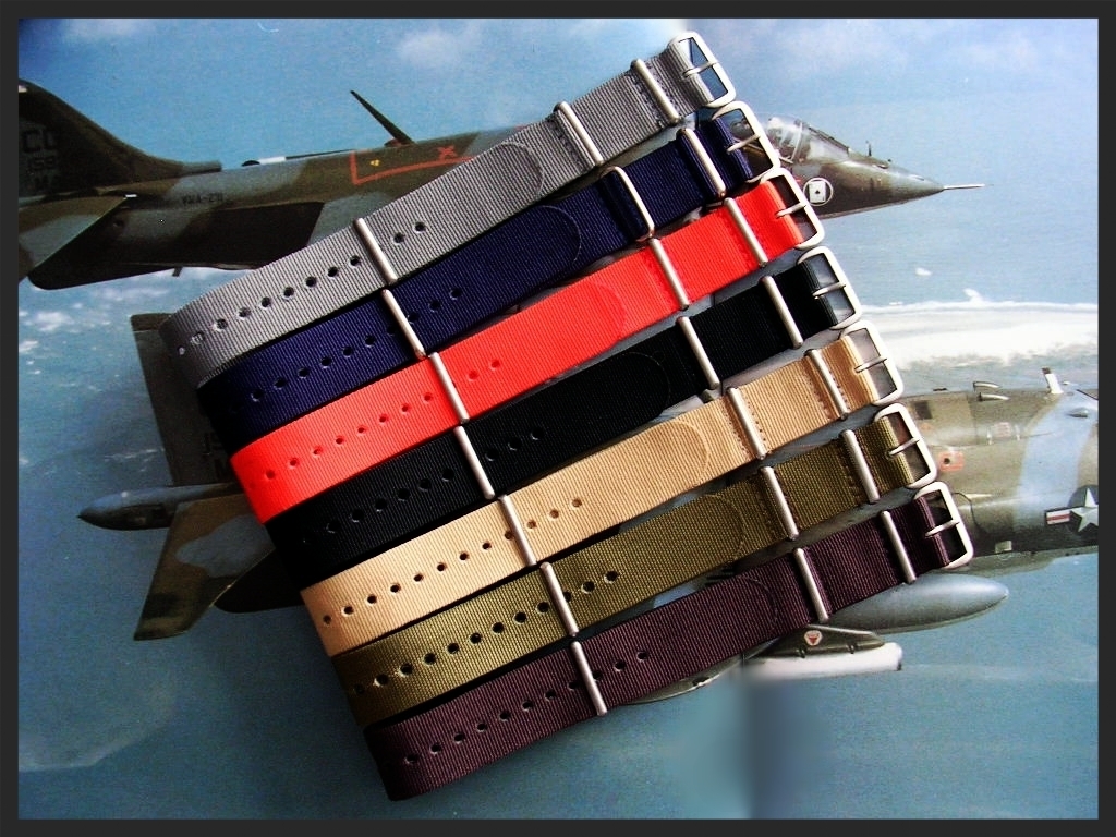 22mm NATO G10 ® strap Premium nylon Smart watch band Military RAF bond IW SUISSE