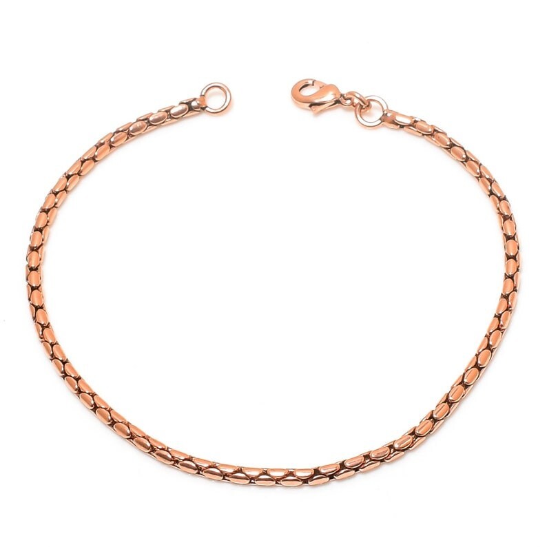 Pure Copper Snake Chain Bracelet Copper Arthritis Pain Relief Biker Bracelet