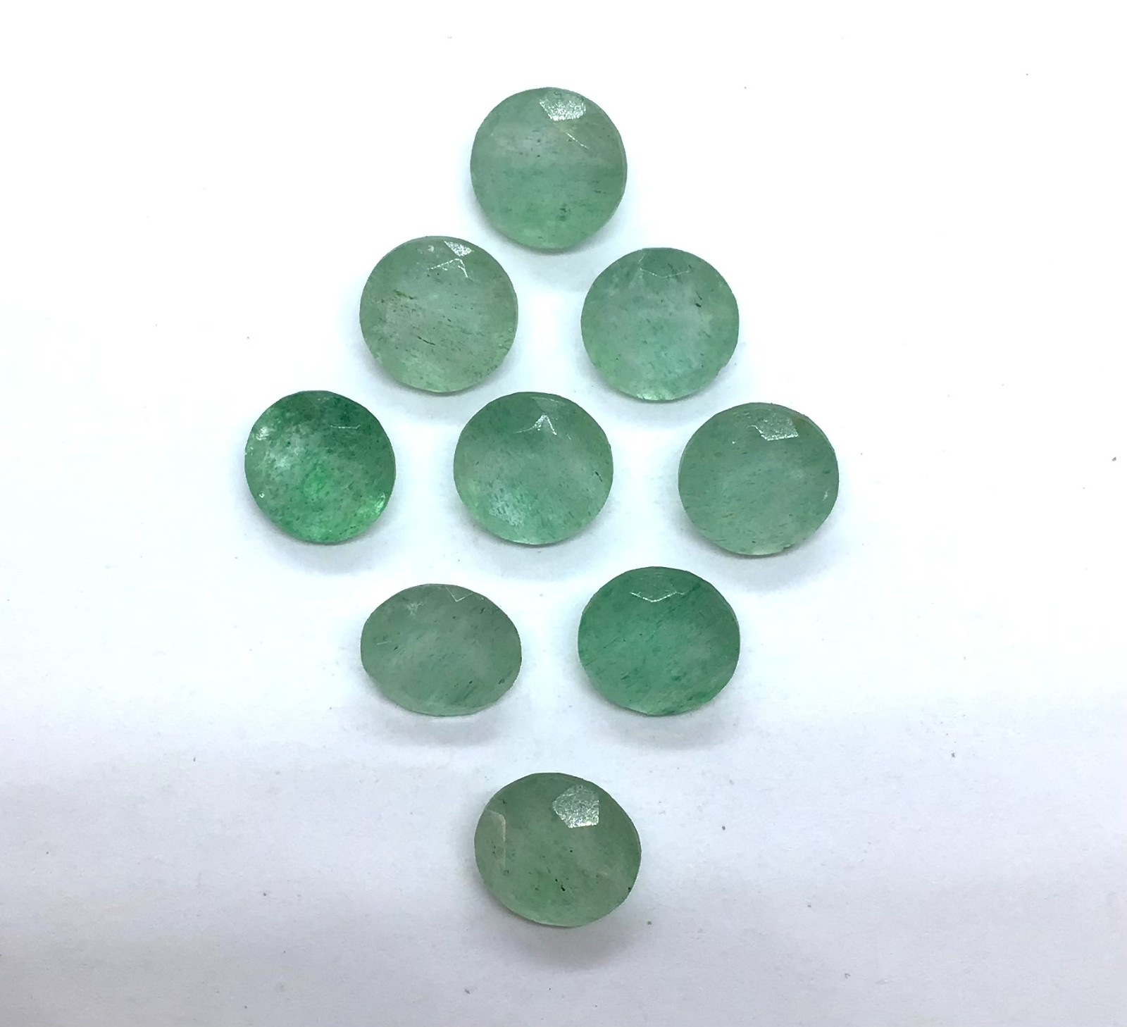 AAA Loose Gemstone Natural Green Strawberry Quartz Round Cut For Making Jewelry