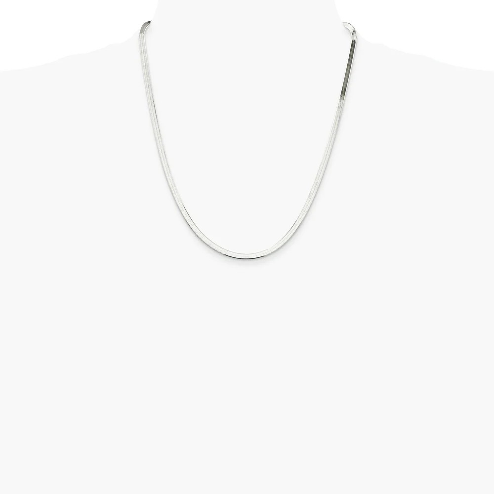 Sterling Silver 3.5mm Magic Herringbone Chain Necklace 16″-24″
