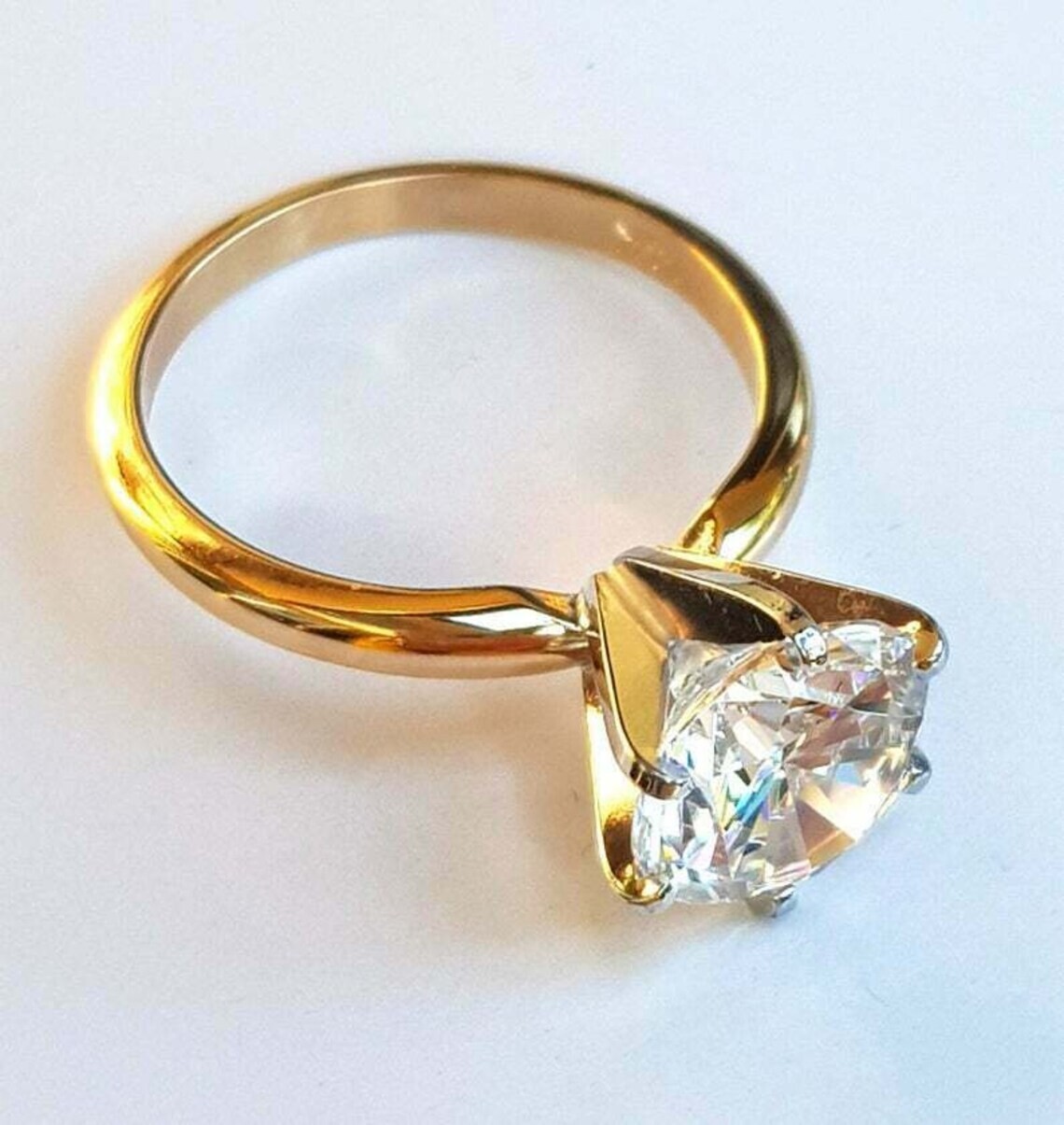 4 Ct Certified Diamond Solitaire Ring! Great Shine-FREE Diamond studs.