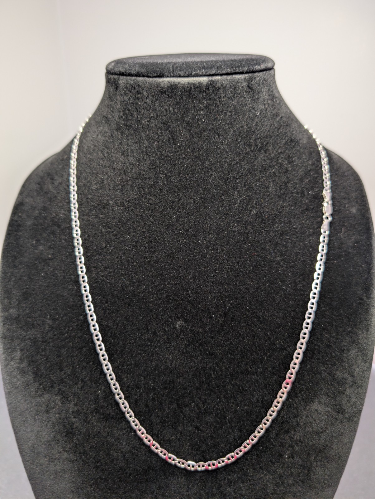 Solid 925 Sterling Silver 3.7mm 24” Mariner Necklace
