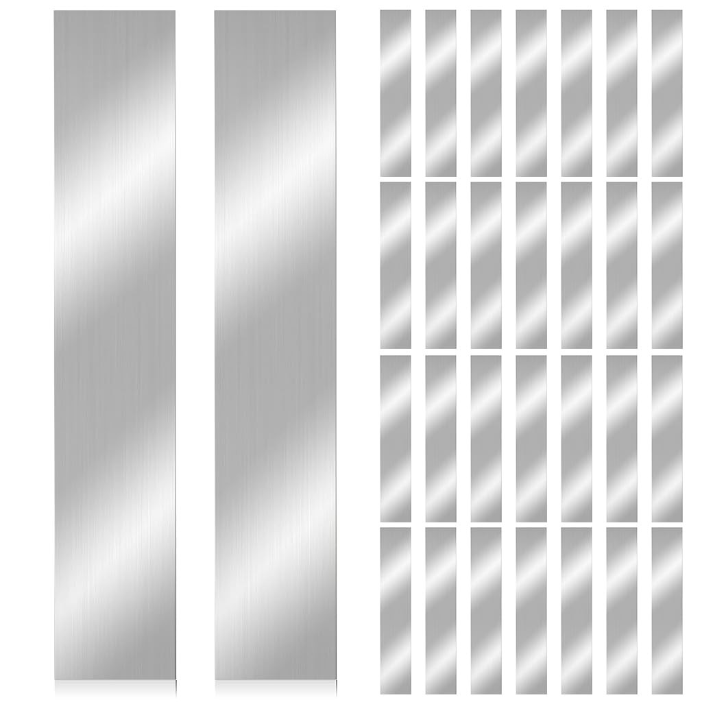 30PCS Shim Stock Assortment,304 Stainless Steel Strips,10 Sizes Thin Metal Shims