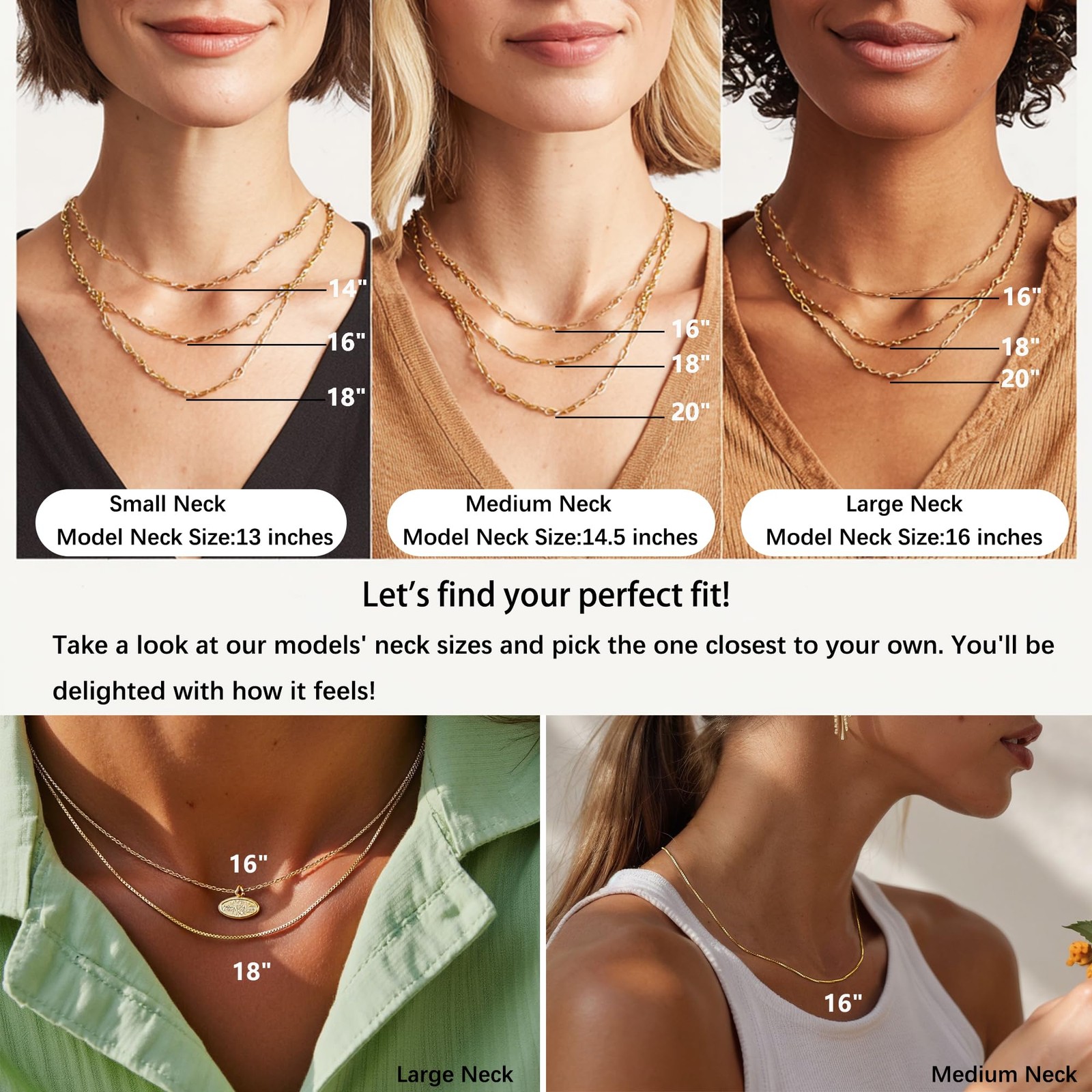 Vavily Minimalist Thin Gold Chain 18K Gold Plated Thin Chain Necklace Short