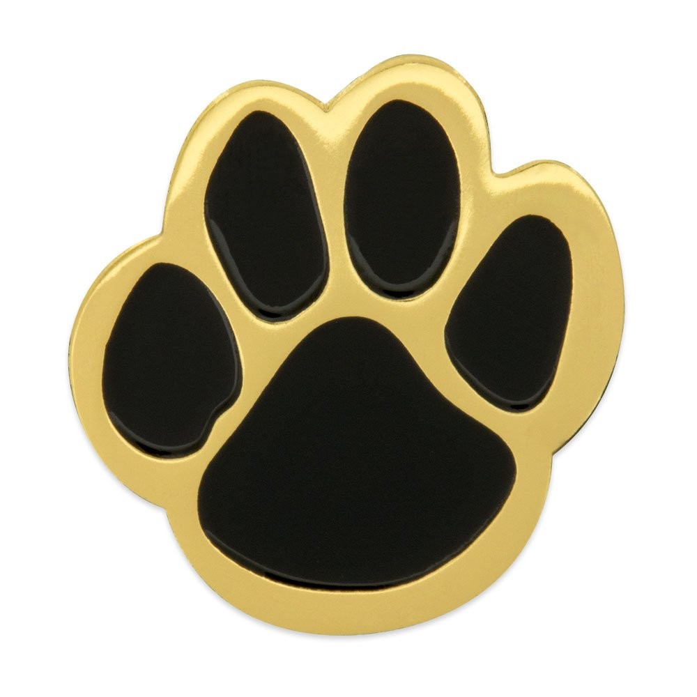 Animal Paw Print Enamel Pin – Quality Jeweler’s Metal, Die Struck, Enamel Filled