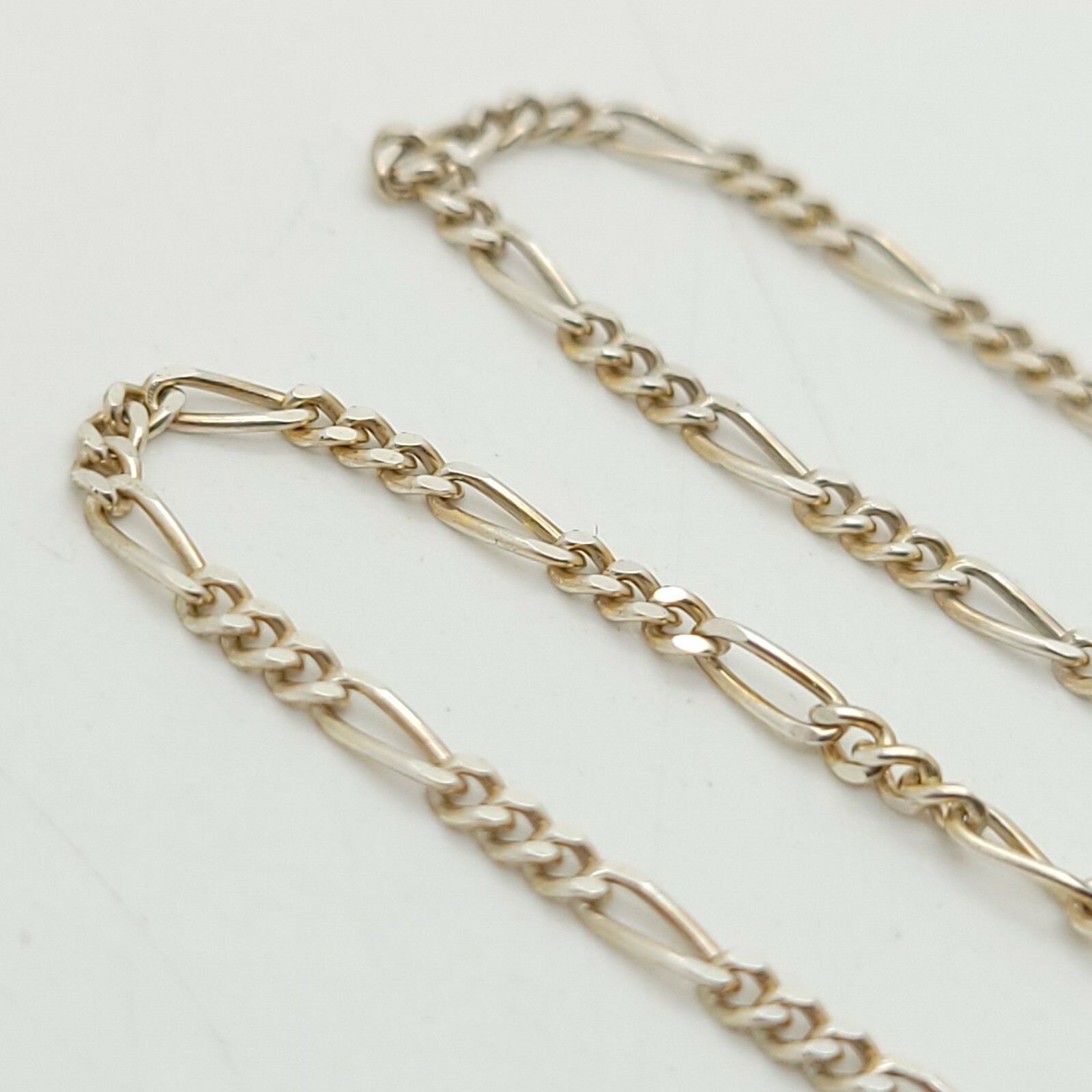 Signed GM 925 Sterling Silver 1.5 mm Figaro Rope Chain Cord 20′ In Made In Italy