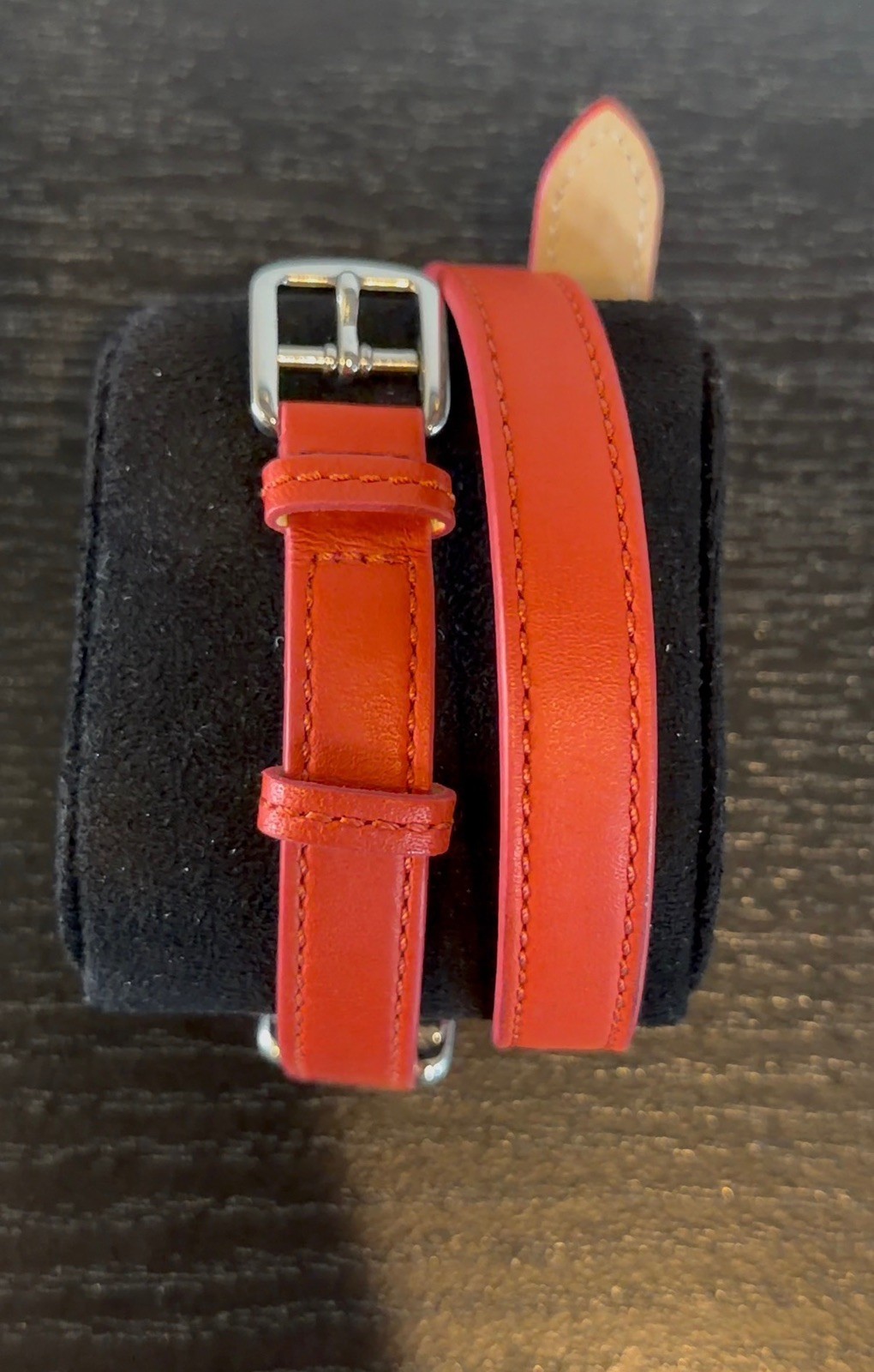 COACH Thompson White Dial Leather Red Watch 16” strap (Has New Battery)