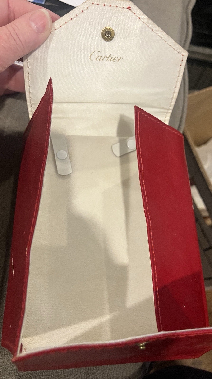 Cartier Red Single Watch Presentation Box, Holds 1-3 Watches