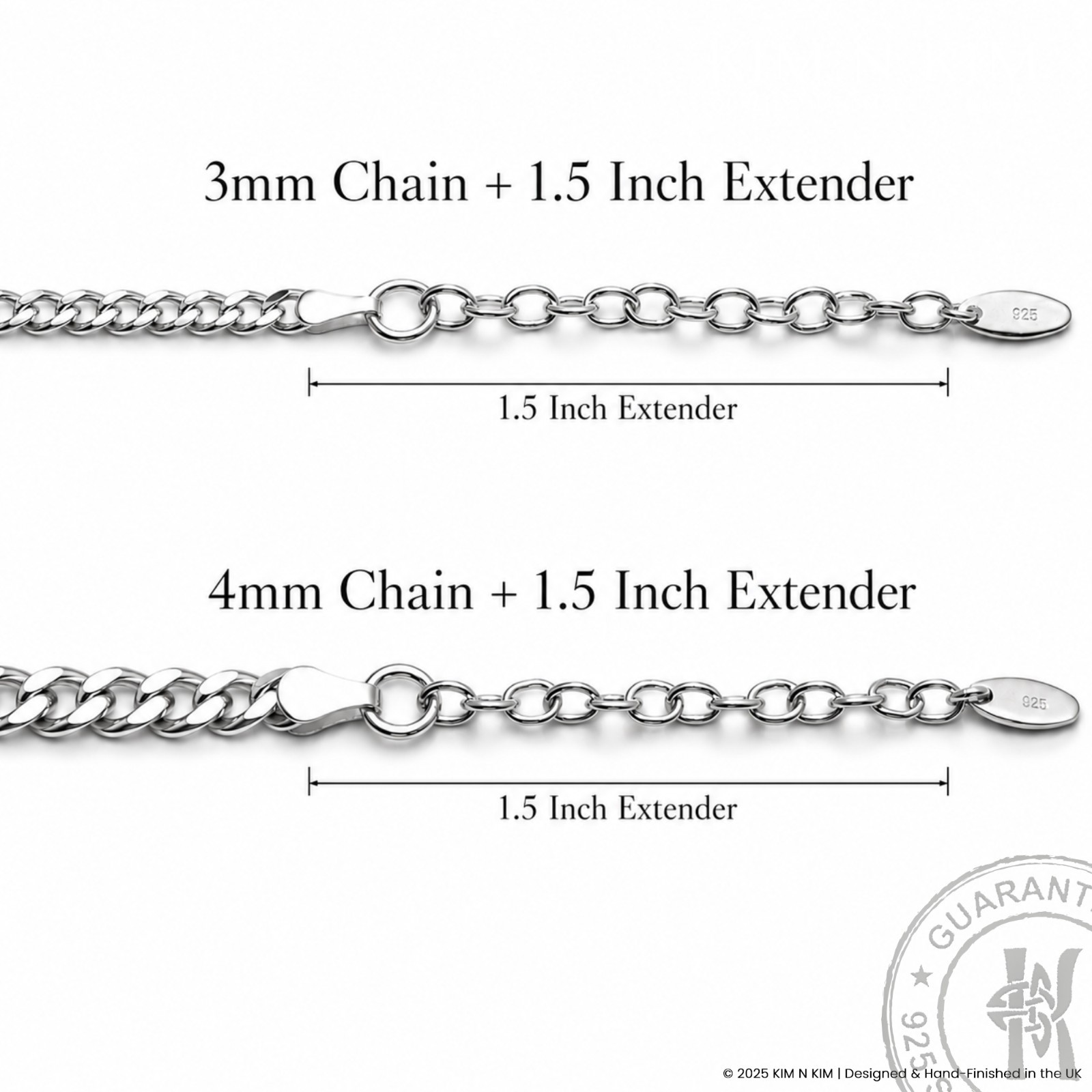 Quality Sterling Silver ID Bracelet, Personalised Gift for Men, Women, Kids