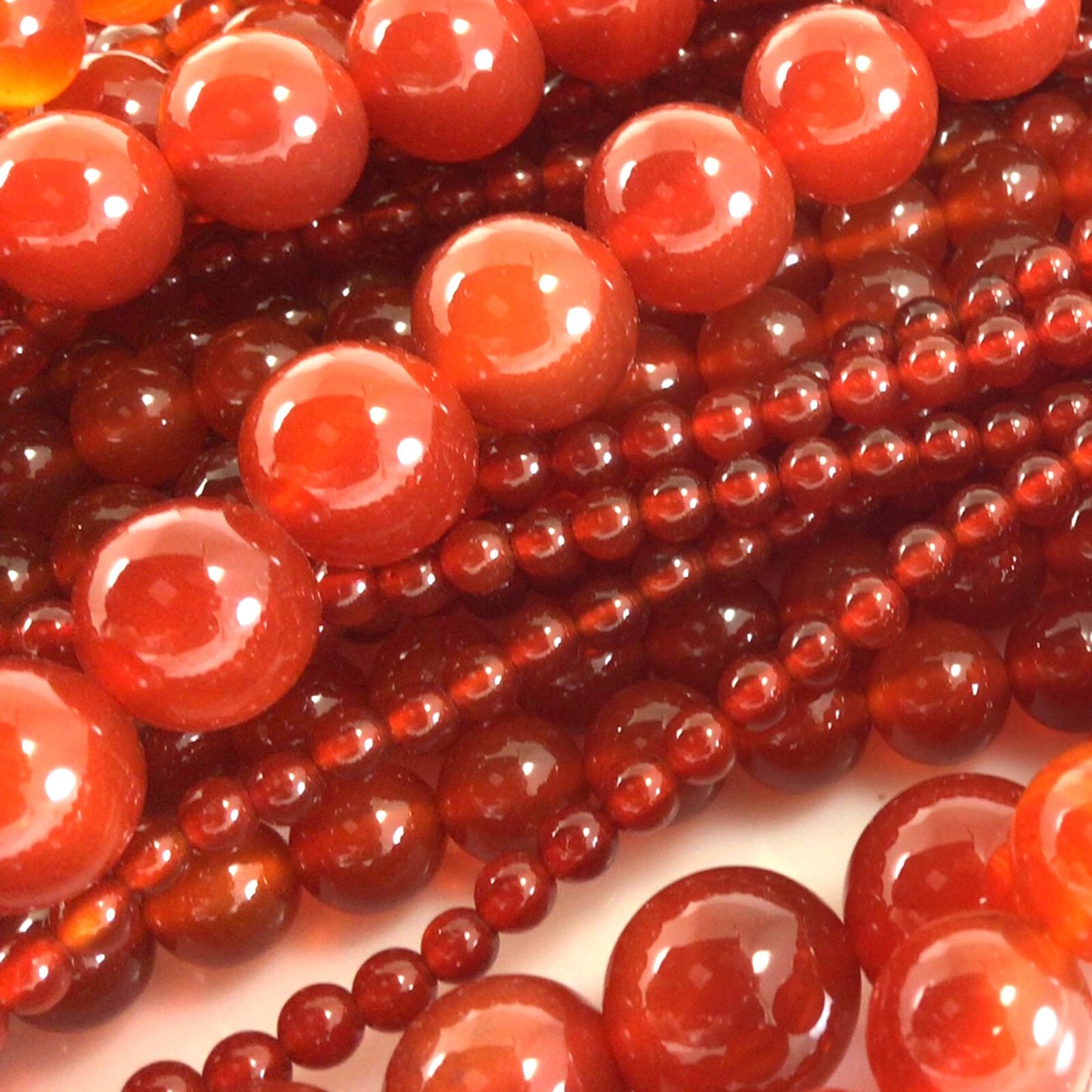Natural Red Carnelian Spacer Round Bead 15″ 3mm 4mm 6mm 8mm 10mm 12mm Wholesale