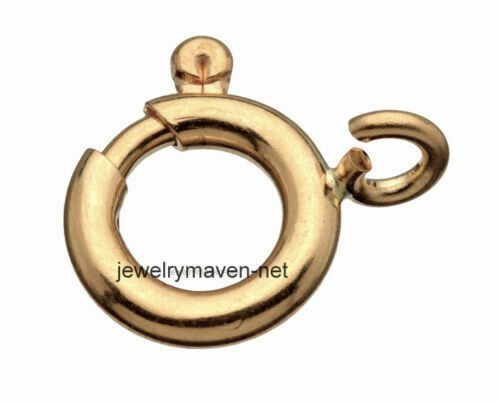 (10) 4.5mm 14k STANDARD WEIGHT Solid Yellow Gold Spring Ring Clasp OPEN Jump