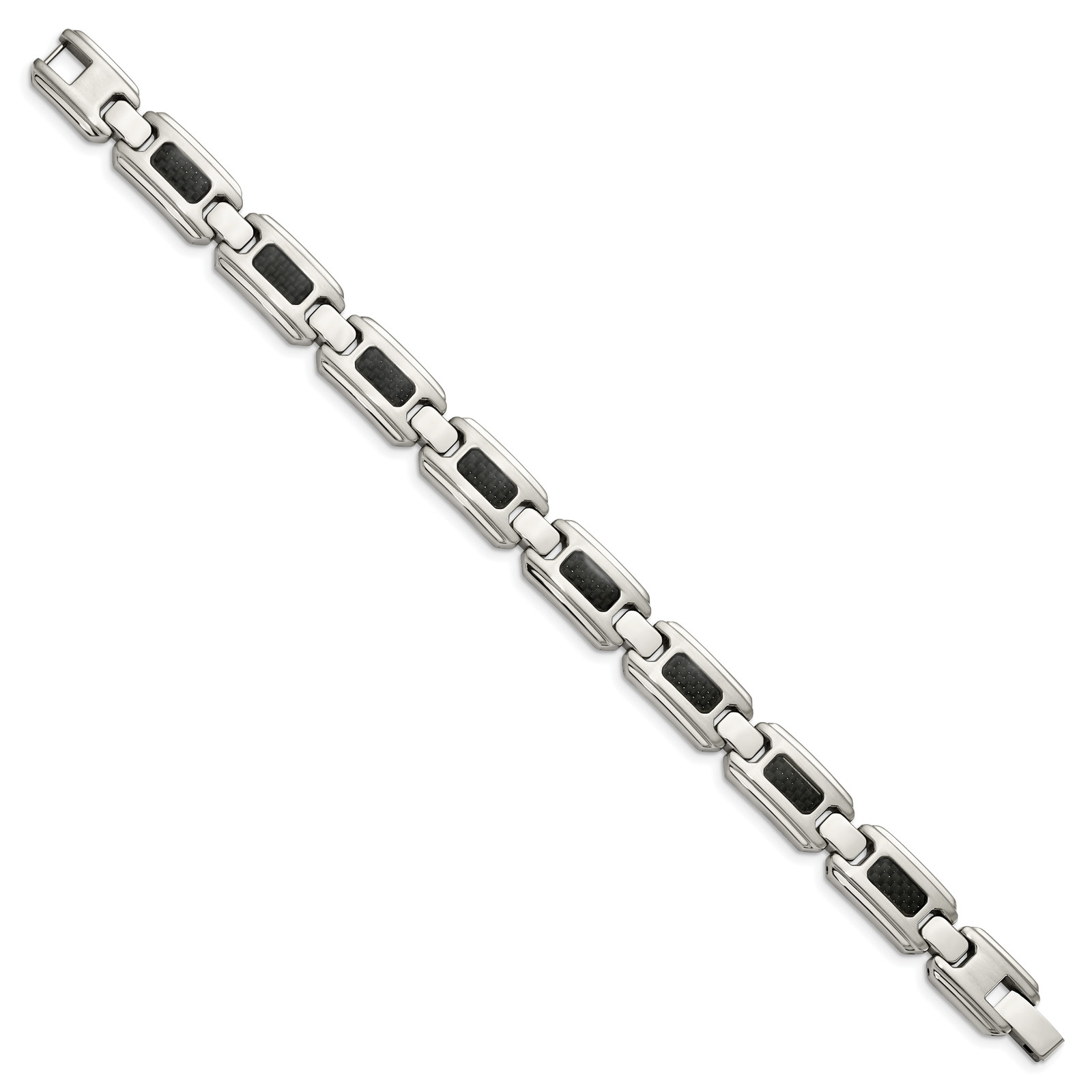 Chisel Stainless Steel Brushed and Polished with Black Carbon Fiber Inlay 9 inch