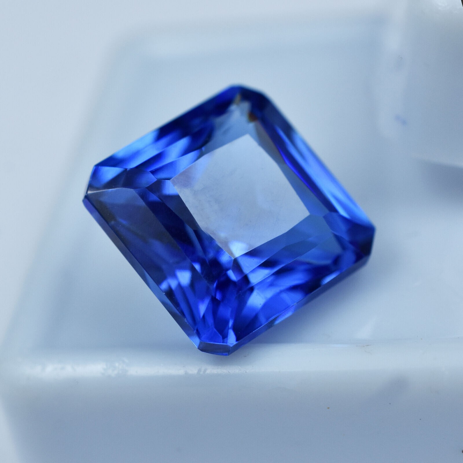 Square Cut 10+ Natural Blue Sapphire Loose Gemstone For Jewellery Making