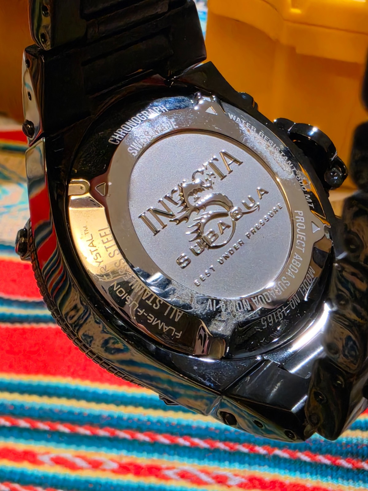 INVICTA 19165 SUBAQUA CHRONOGRAPH SWISS MADE WATER RESISTANT 500 MT STAINLESS