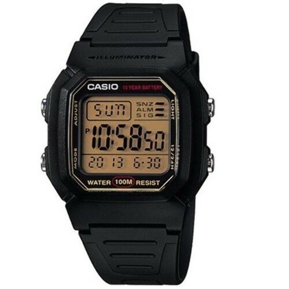 Casio Black 100m Unisex Digital Sports Watch W-800HG-9A