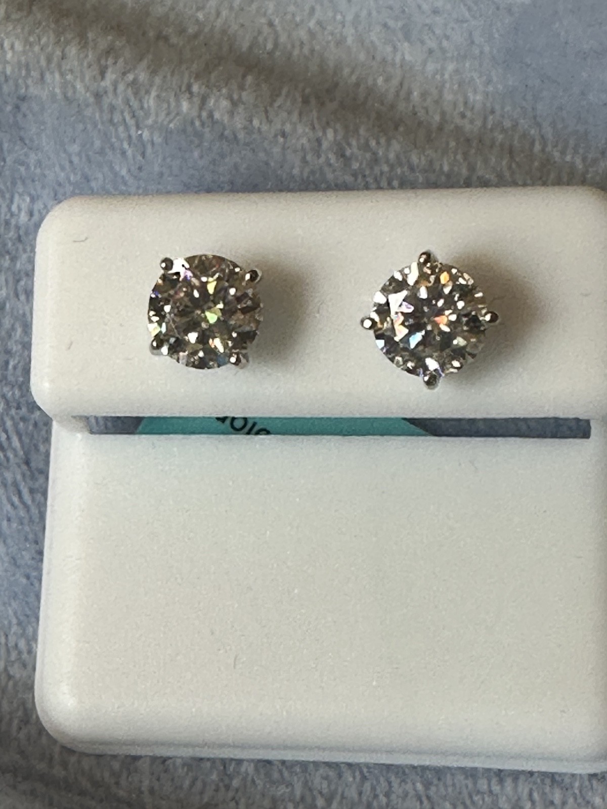 925 sterling silver moissanite earrings