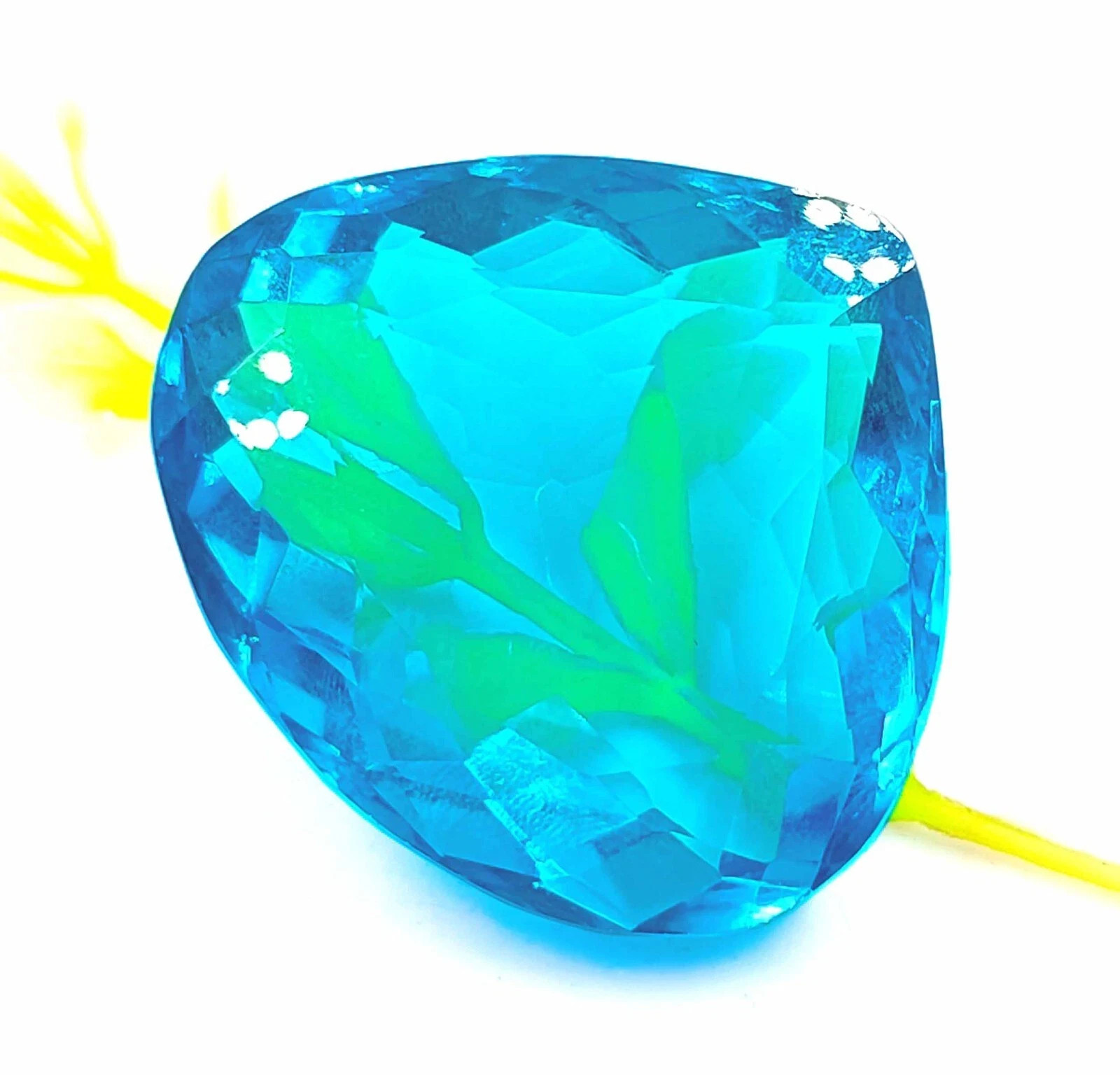 AAA Certified 76.75 Ct Shinny Natural Blue Topaz Loose Pear Cut Gemstone
