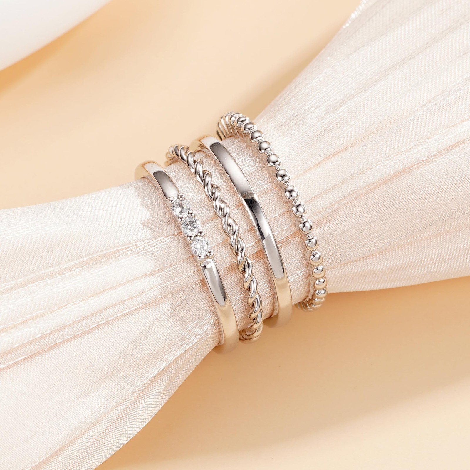 S925 Sterling Silver Rings for Non Tarnish,Dainty Stackable Thumb rings for ,…