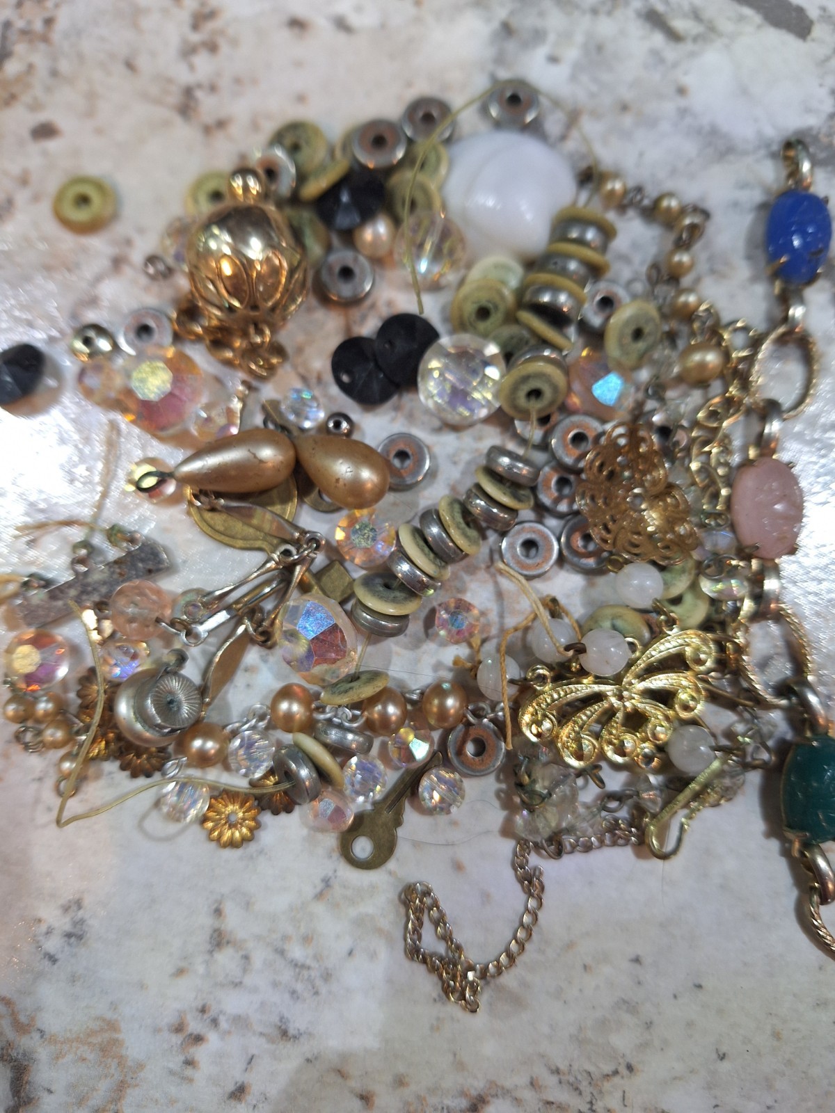 1.6 Lbs Broken Jewelry Lot Craft Scrap Wear Repair Destash Jewelry Making DIY