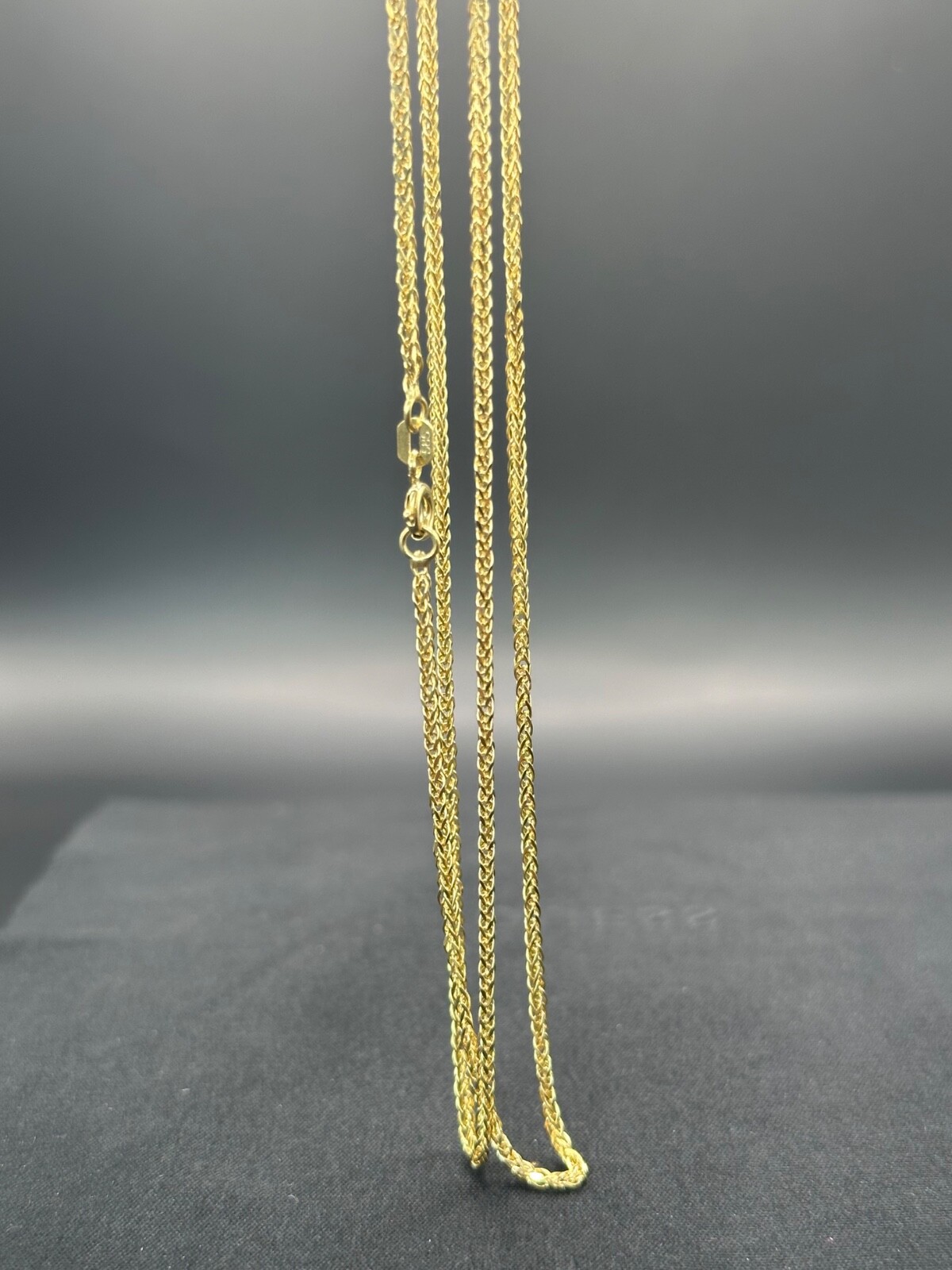 14K Yellow Gold Spiga Wheat Chain Necklace 22” 2.0mm 585 Hallmark Genuine Gold