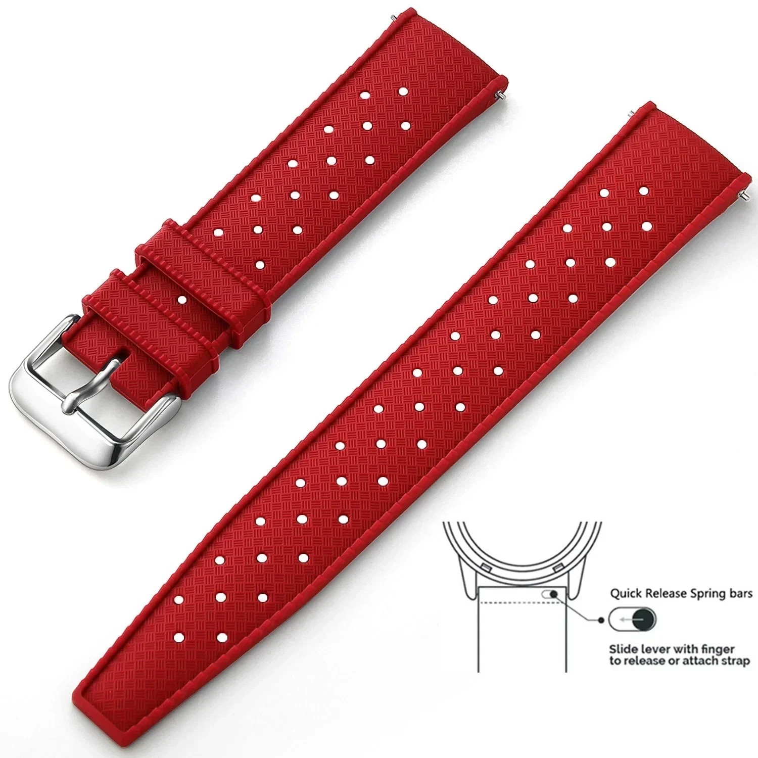 Tropical Silicone Watch Strap Band Quick Release Watch Band 18mm 20mm 22mm Smart