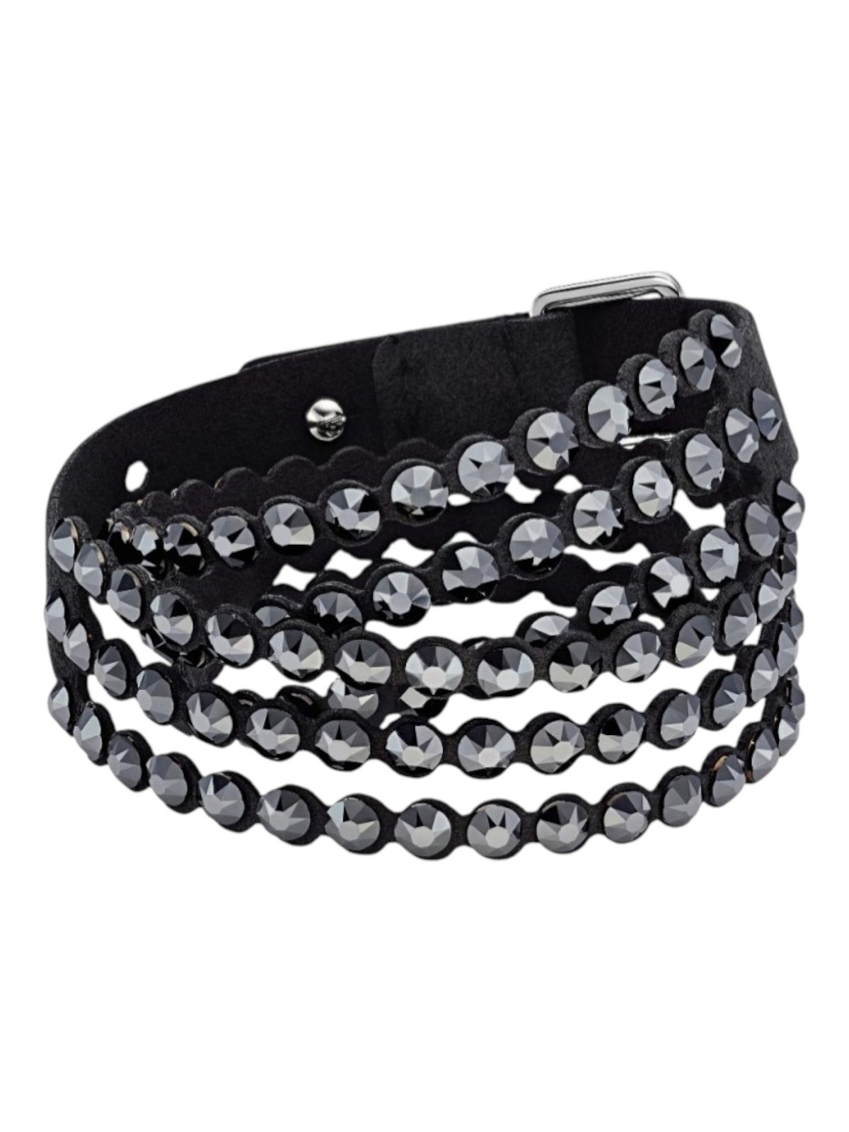 Swarovski 5515988 Power Collection Black Crystal Wrap Bracelet MSRP $79