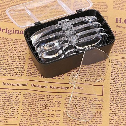 Magnifying Glass Lens LED Light Visor Head Loupe Jeweler Headband Magnifier