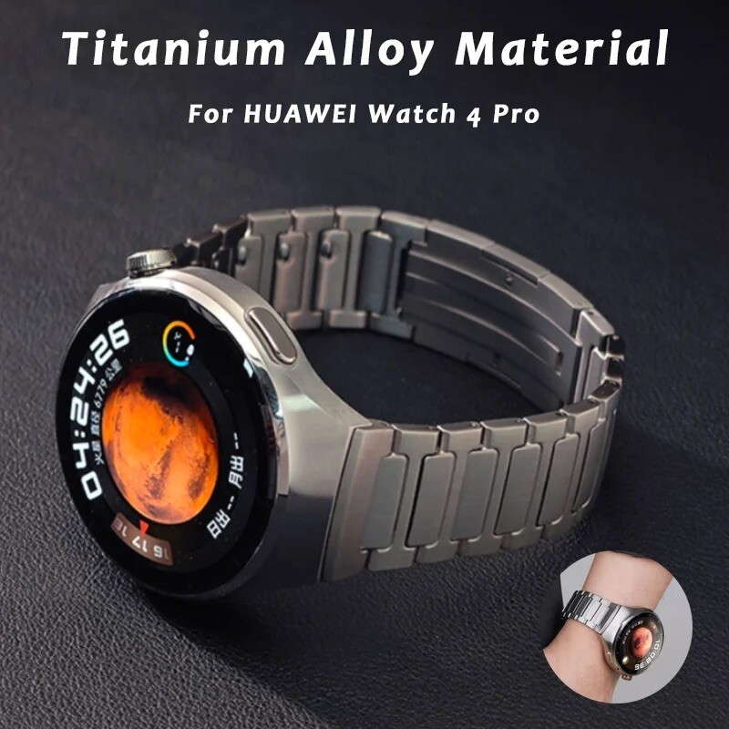 Titanium No Gaps Metal Bracelet Business Band Correa For Huawei Watch 4 Pro