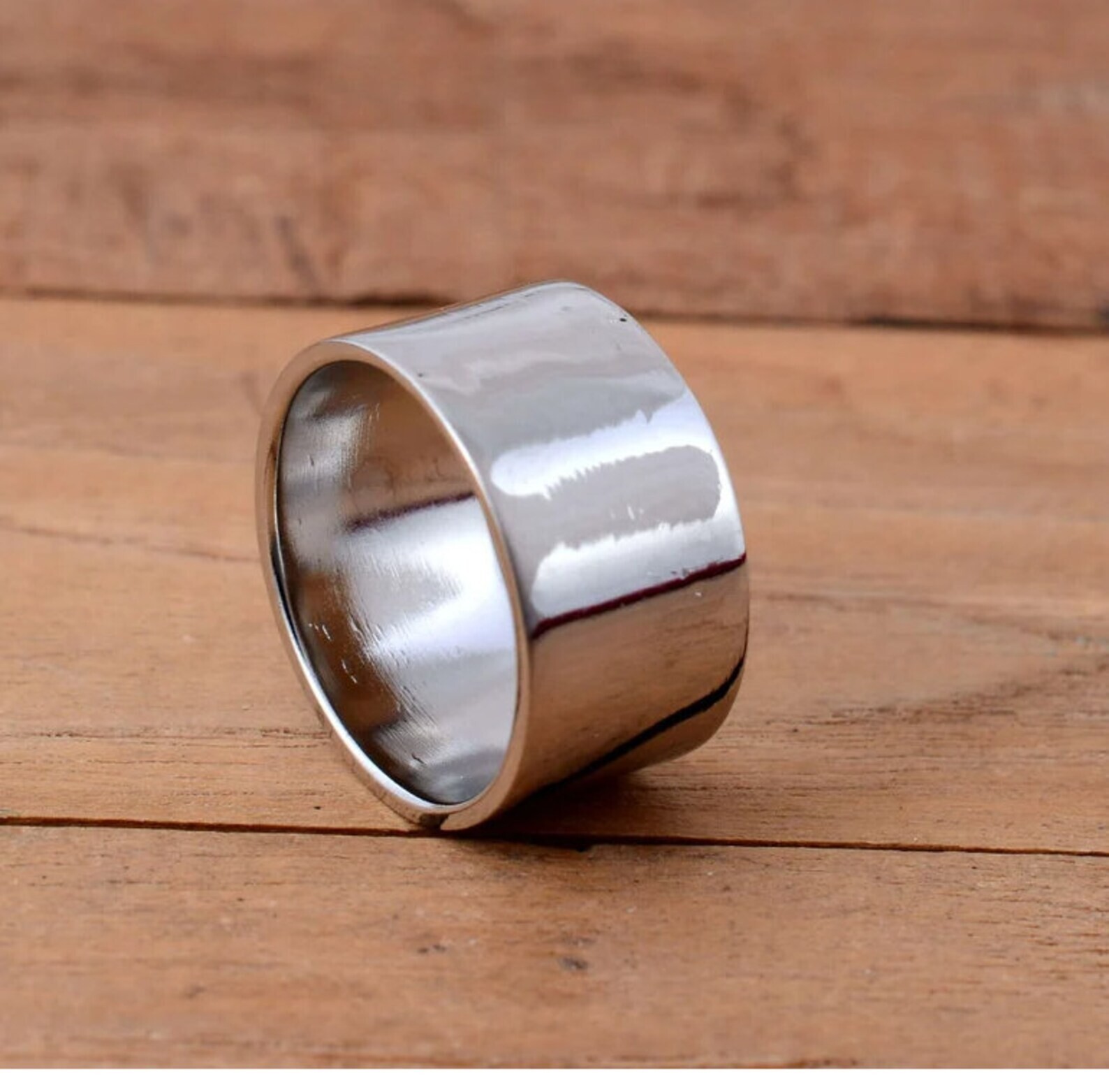 925 Sterling Silver, Solid Silver, Wide Band Ring, Smooth Edges, Unisex