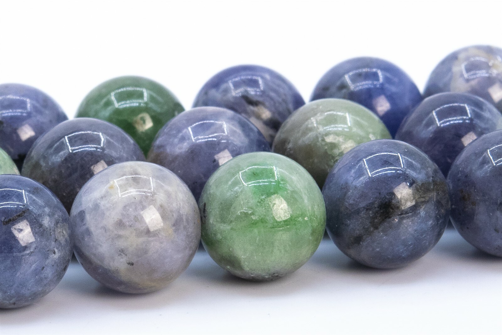 10-11MM Genuine Natural Green Blue Tanzanite Beads Grade A Round Loose Beads