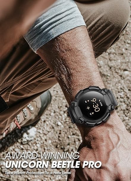 For Google Pixel Watch 3 -45mm Wristwatch Strap Bands SUPCASE Sporty Bands BLACK