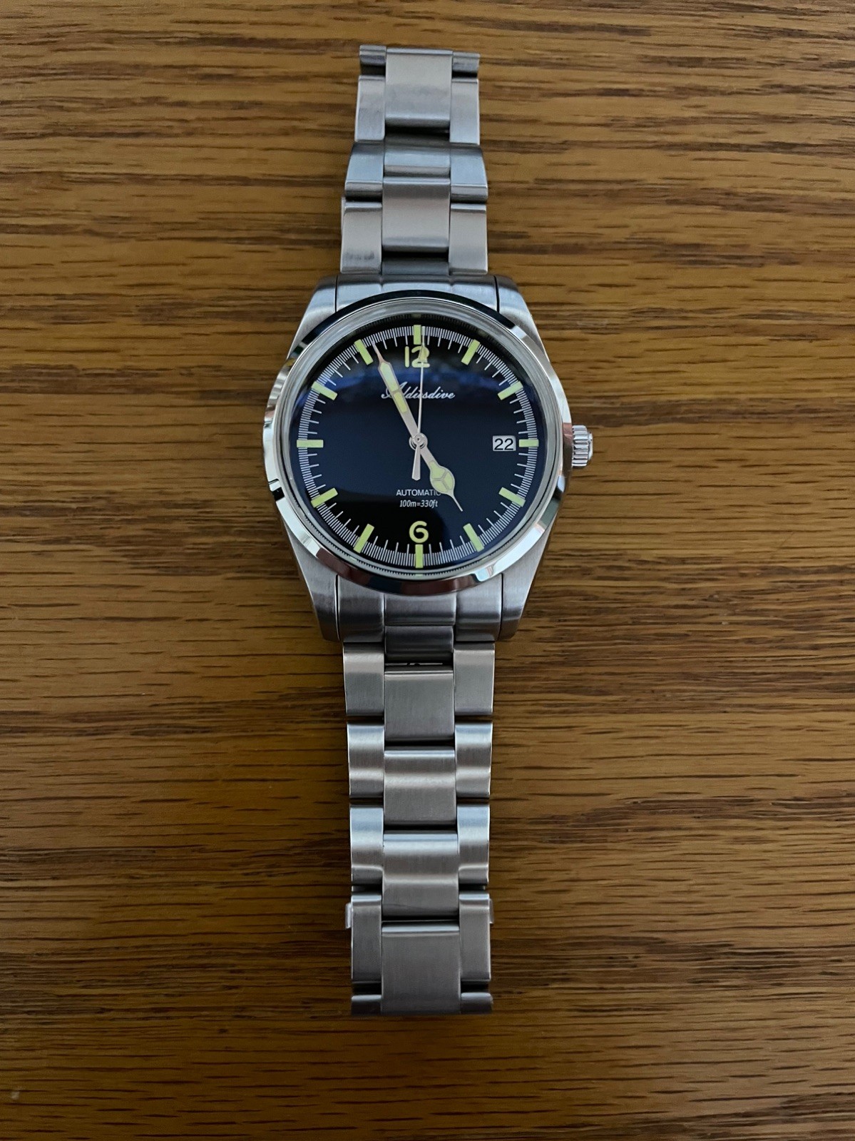 Addiesdive 39mm Automatic Watch Diver’s 100M NH35 (AD2038) Pre-Owned USA SELLER