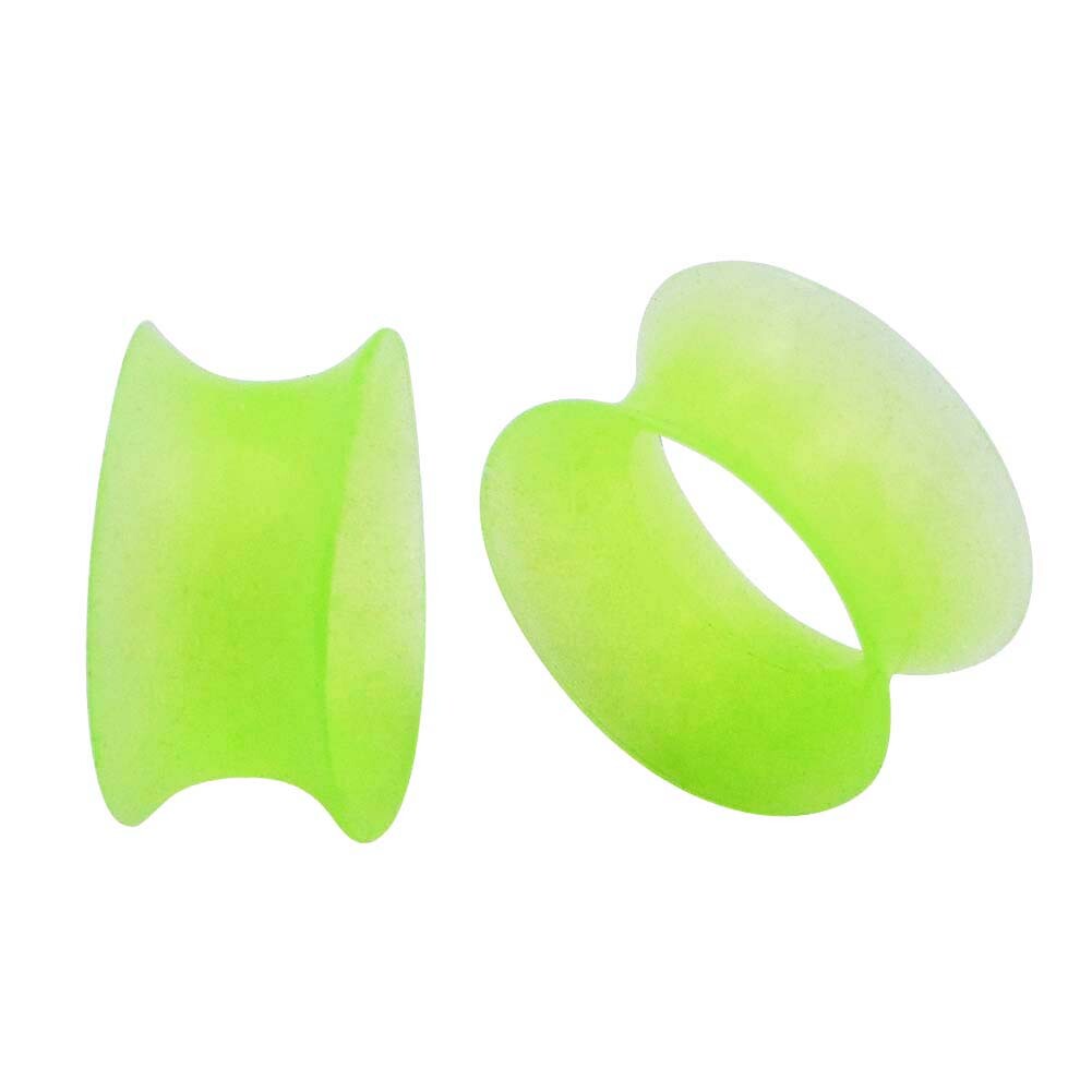1Pair Silicone Soft Ear Tunnels Plugs Gauges Earskin Earlets Expander 2g-3/4″