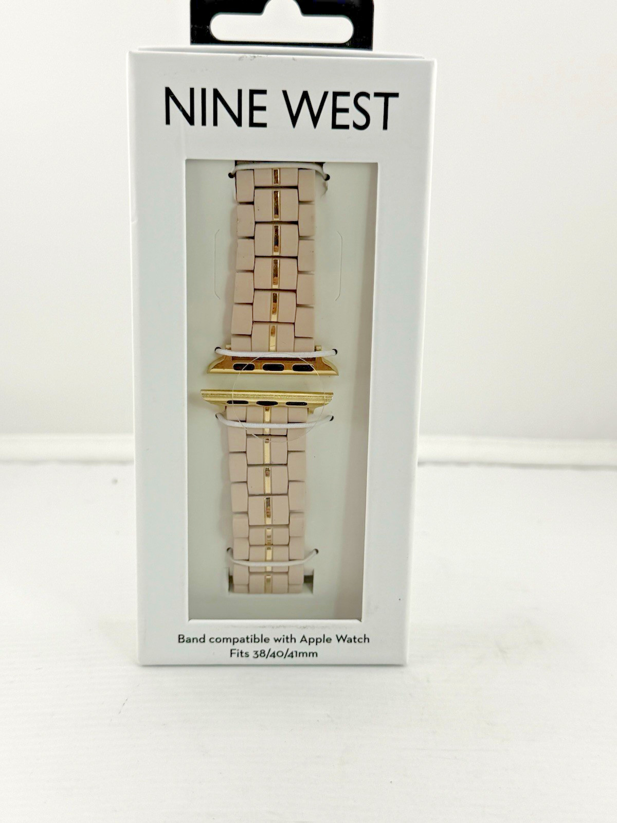 NINE WEST Fashion Rubberized Bracelet for Apple Watch- Pink & Rose Gold