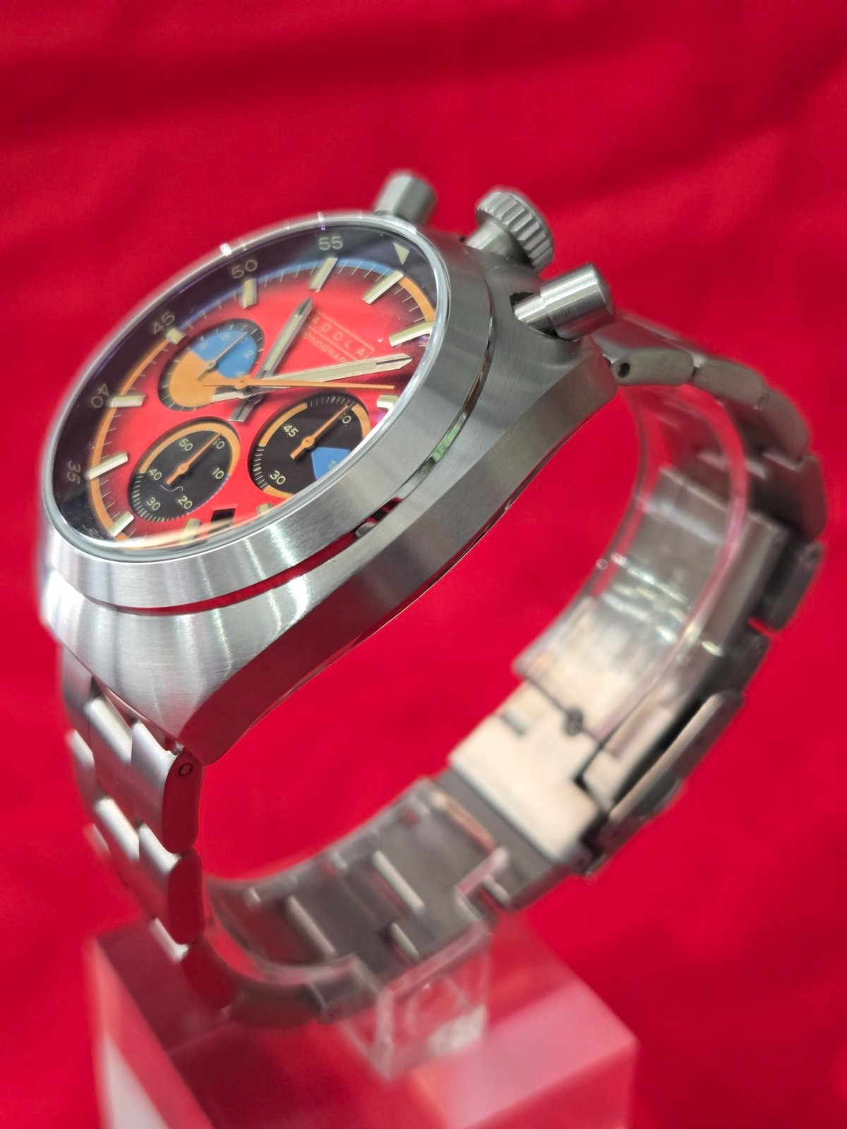 CADOLA TESTA DI TORO CHRONOGRAPH Racing Ruby CD-1058-22 WR5ATM