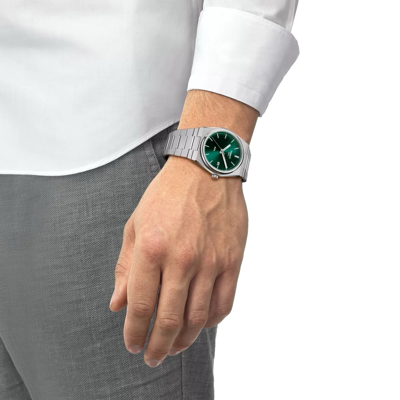 Tissot PRX T137.410.11.091.00 Green Dial Men’s Quartz Watch Stainless Steel 40mm