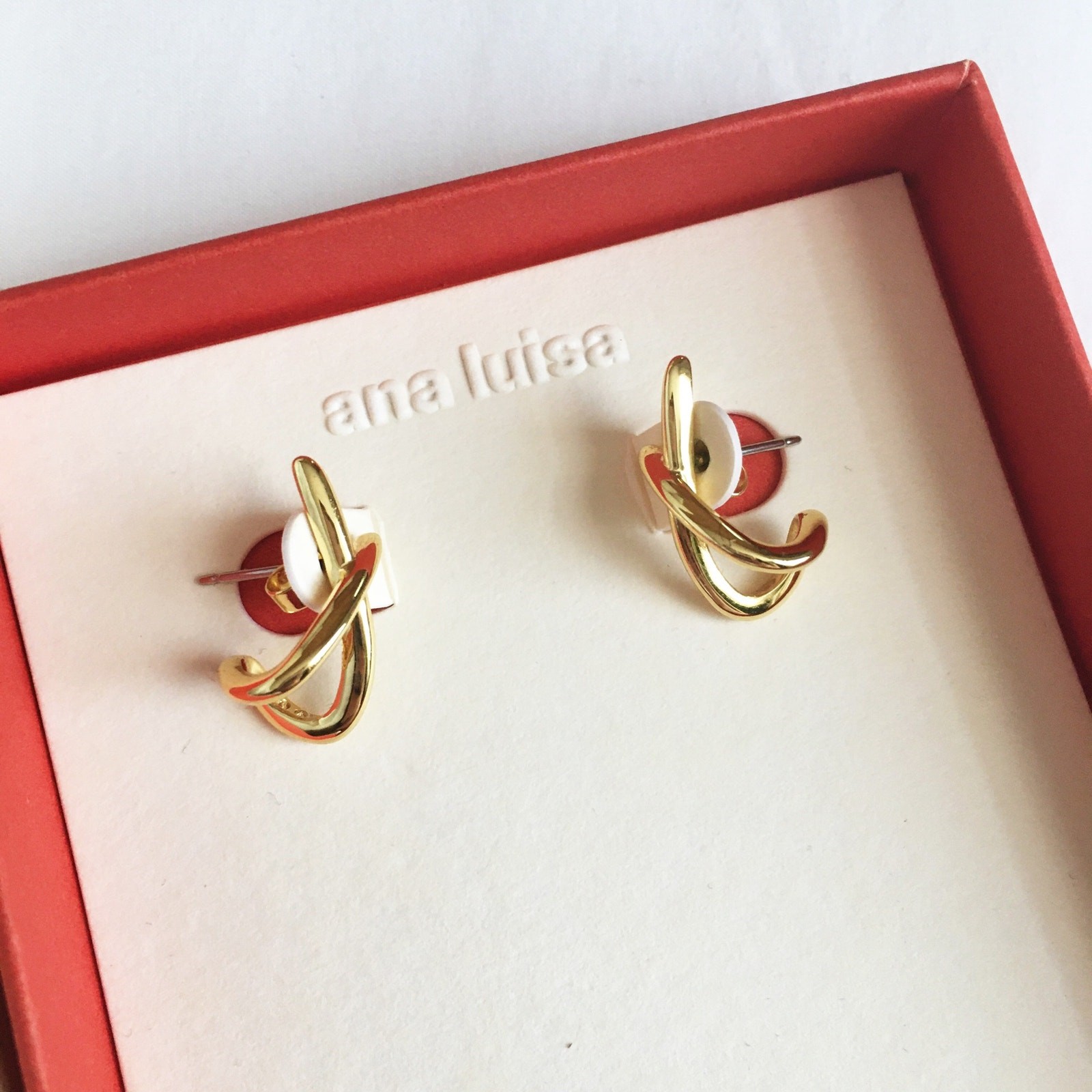 Ana Luisa Sloane Gold Stud Earrings