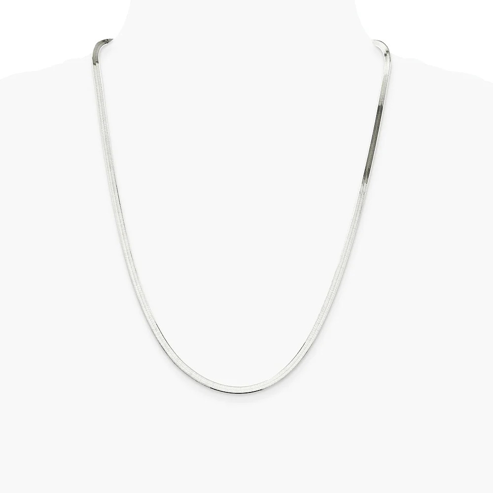 Sterling Silver 3.5mm Magic Herringbone Chain Necklace 16″-24″