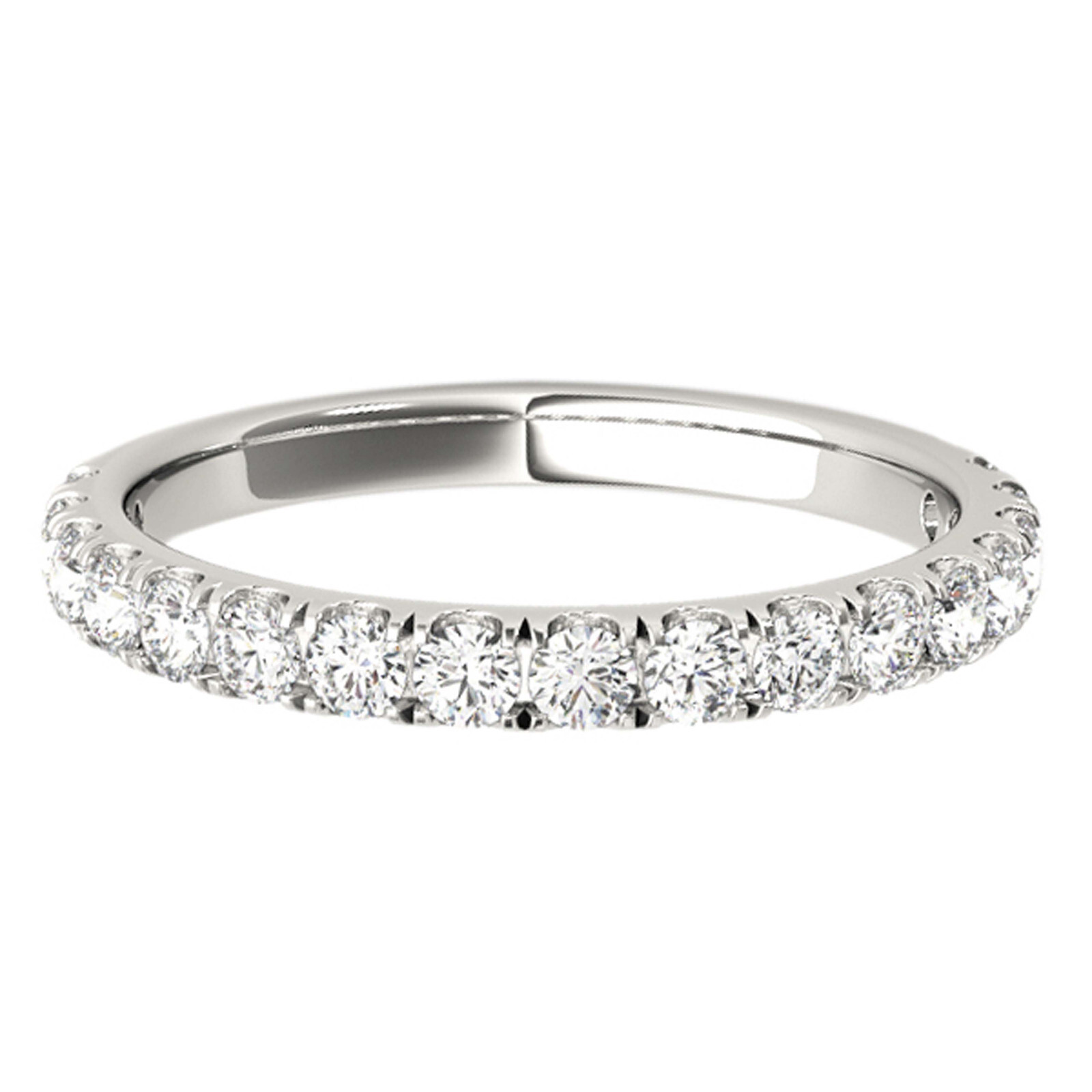 0.25 Carat Lab-Created White Diamond Wedding Band for Women In 10K Gold