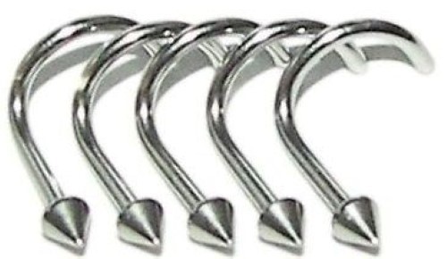 5pcs. 20G (0.8mm) 316L Surgical Steel Nose Screw with 2mm Cone Spikes