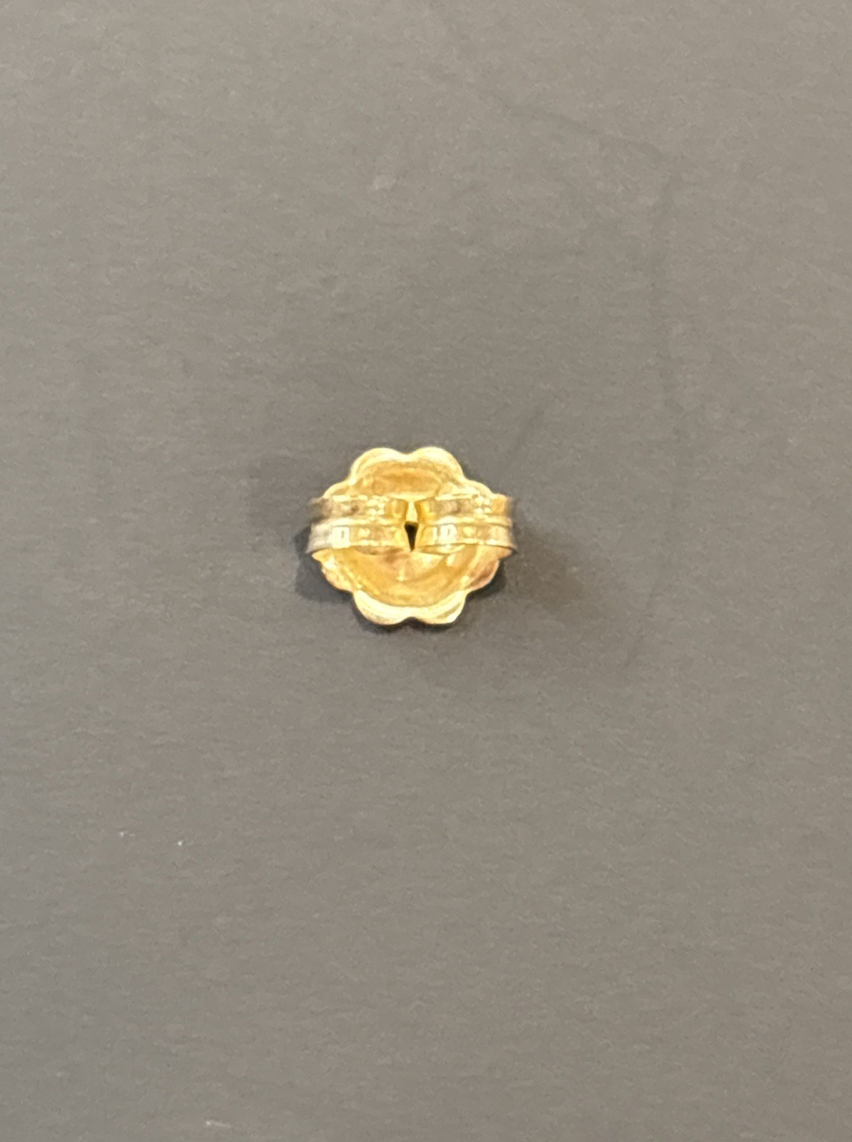 SINGLE / ONE 18K Solid Yellow Gold 7mm Large Earring Butterfly Push Back Finding